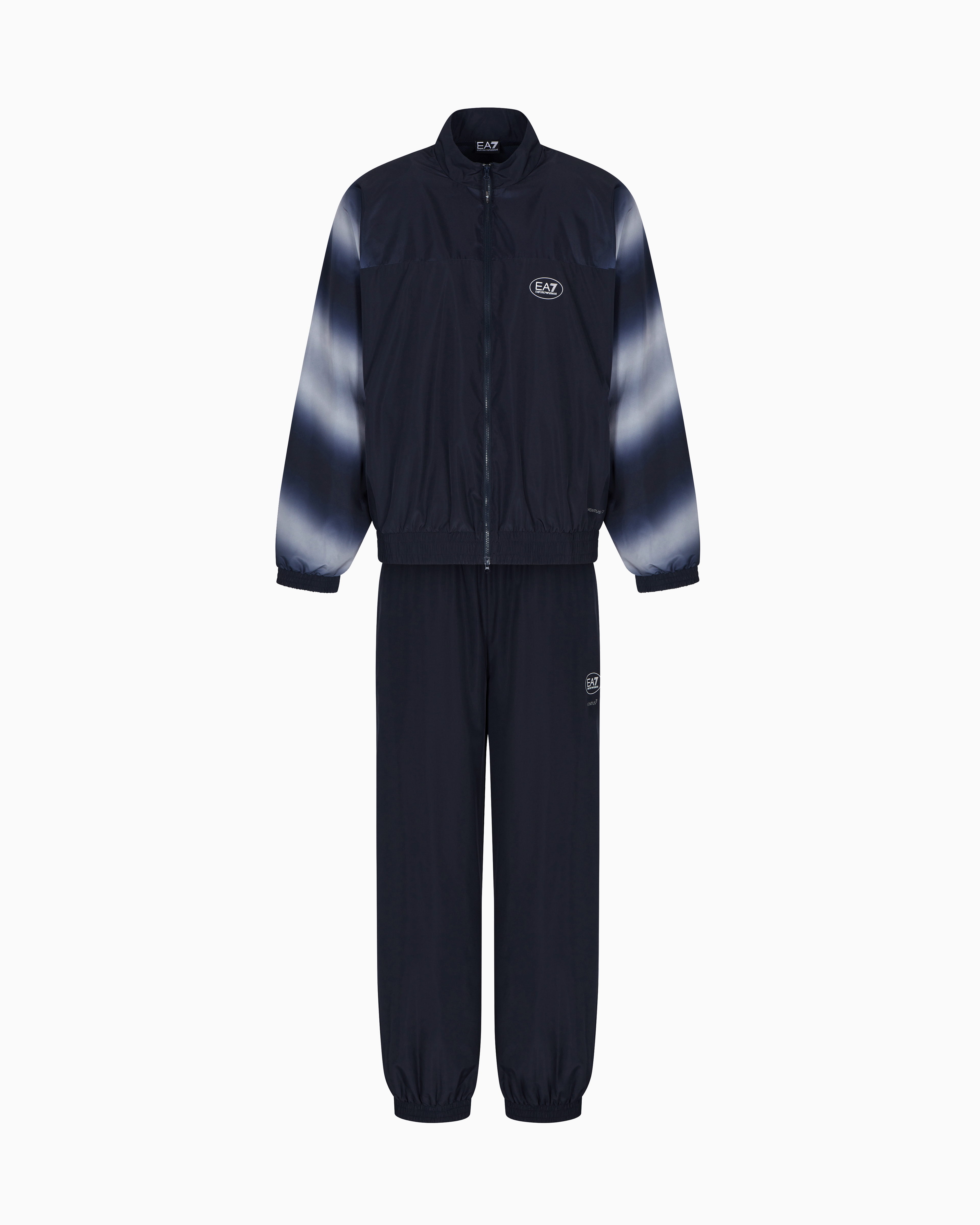 Ea7 Tennis Pro Tracksuit In Ventus7 Technical Fabric With Print In Blue
