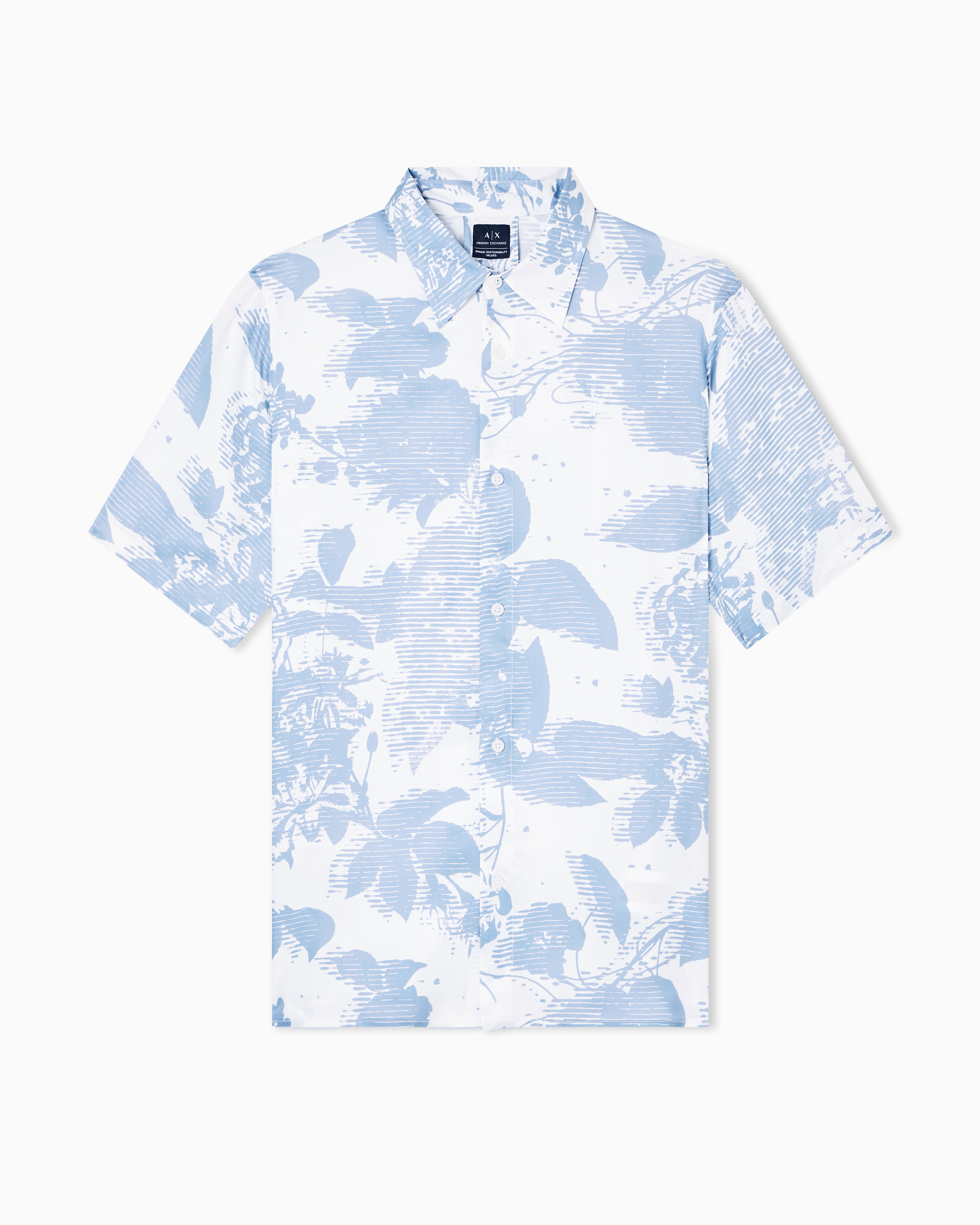 Armani Exchange Casual Shirts In Blue