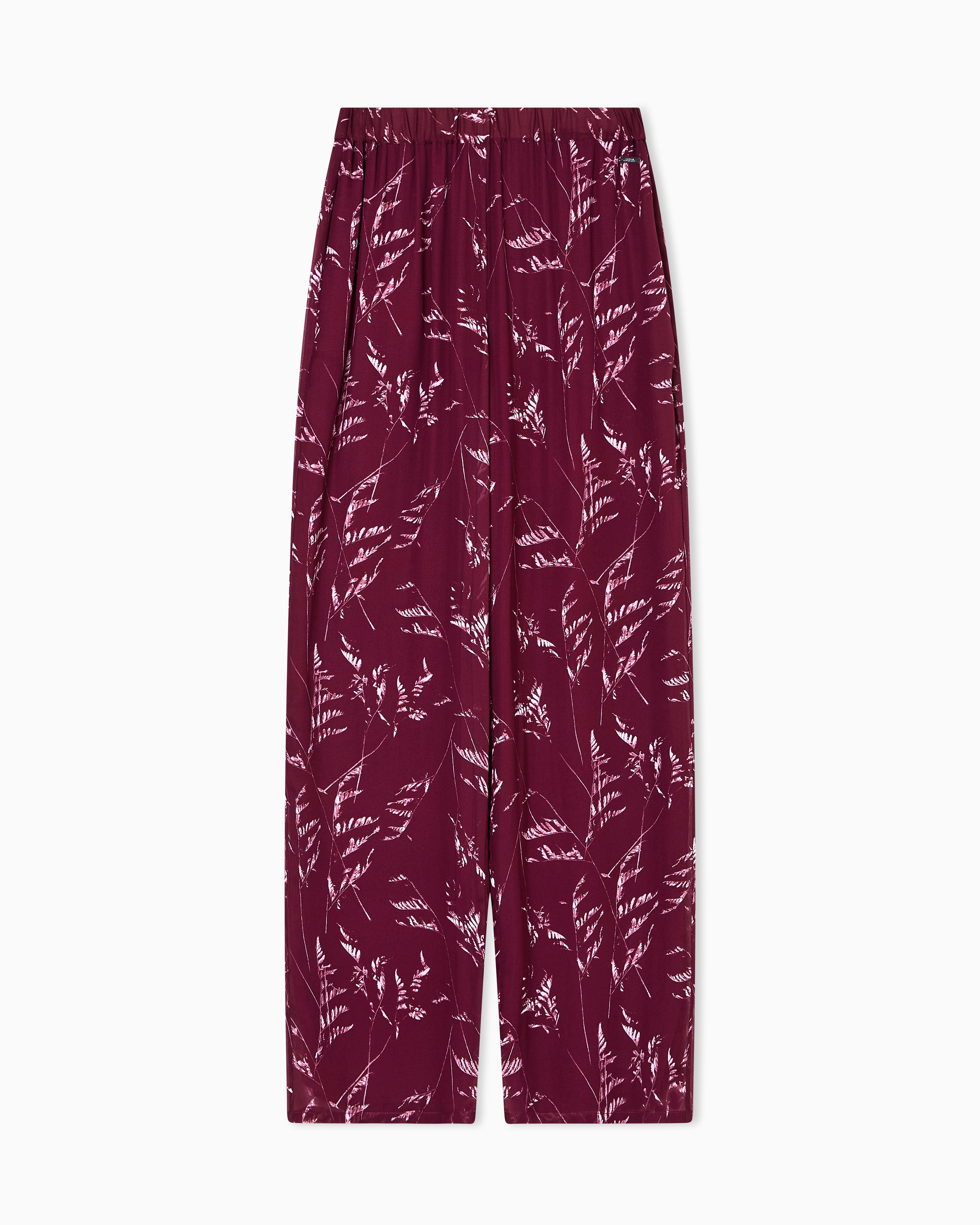 Pleated trousers in chiffon foliage | Armani Exchange