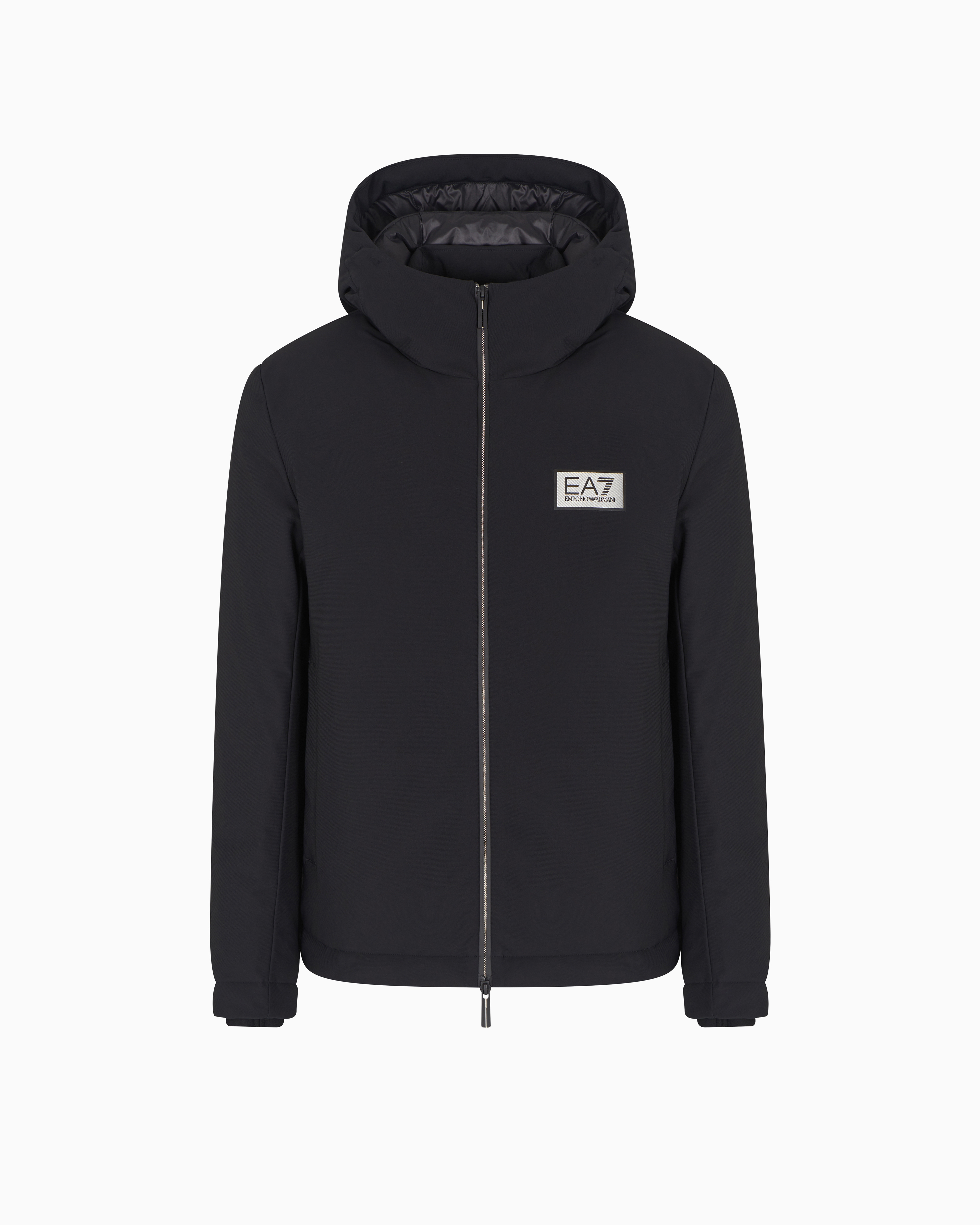 Ea7 Giacca Con Cappuccio Gold Label In Nylon Stretch