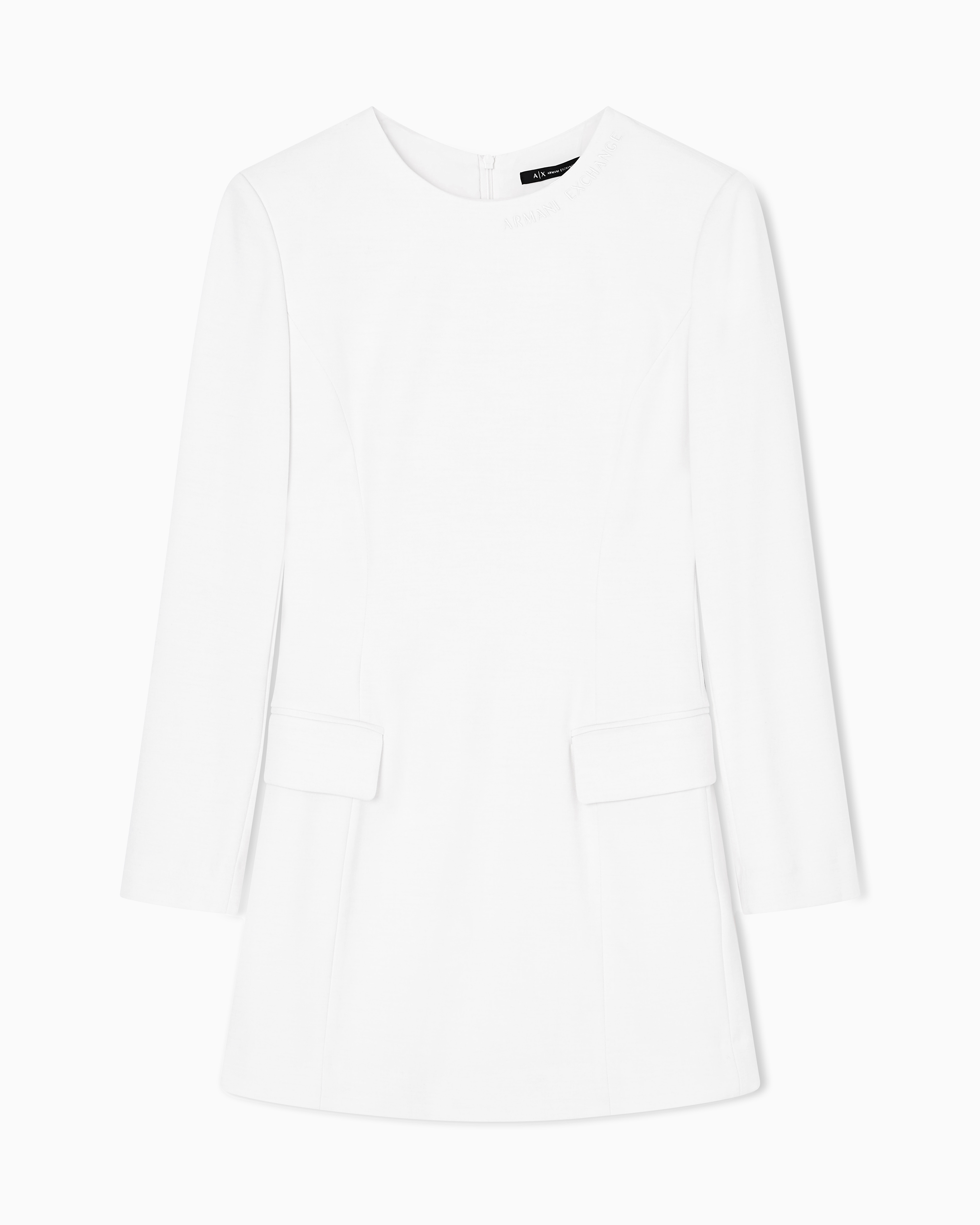 Armani Exchange - Short flared dress, Woman, White, Size: