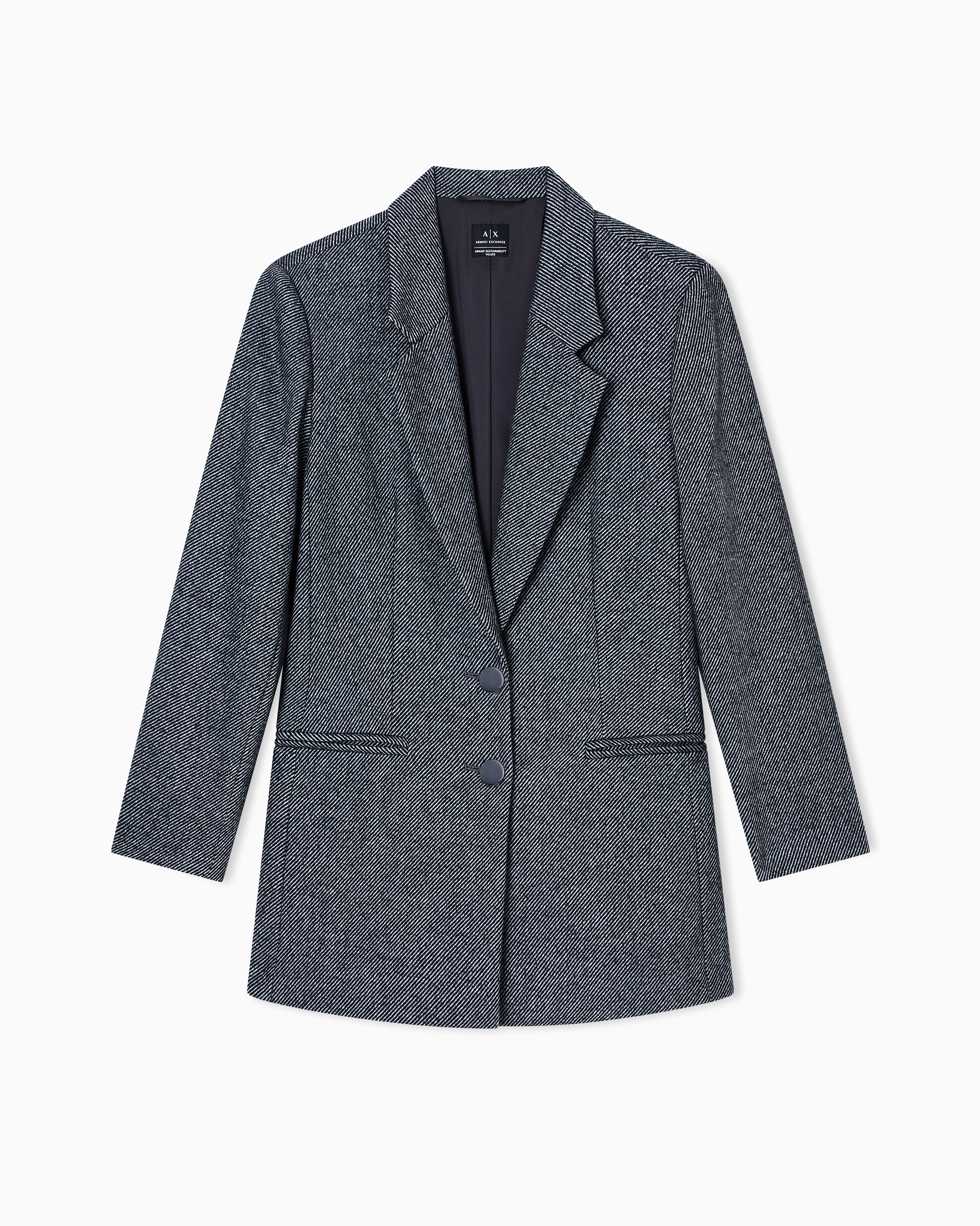 Double-breasted herringbone jacket | Armani Exchange