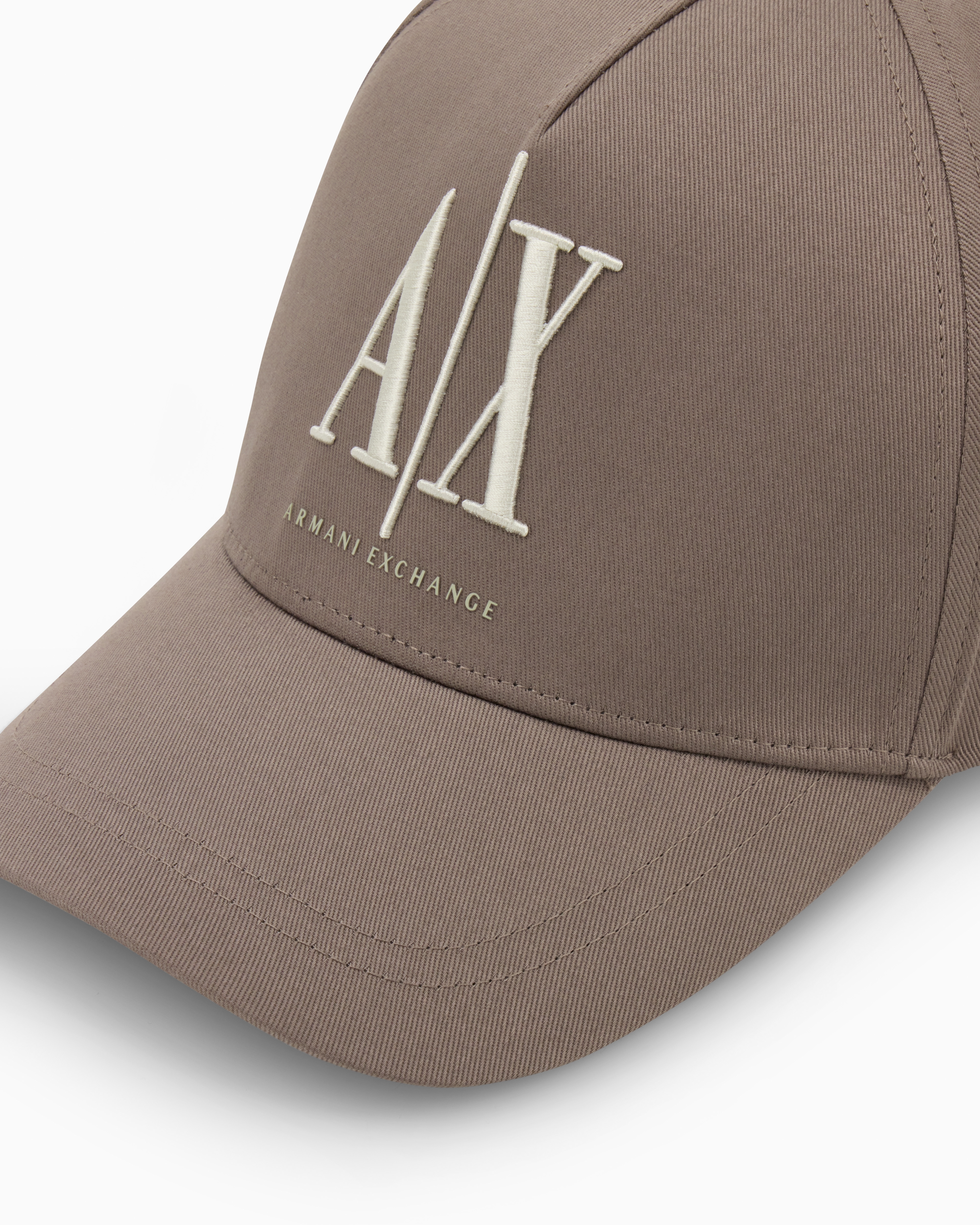 Armani Exchange - Icon Project Visor Hat, Man, Beige, Size: TU
