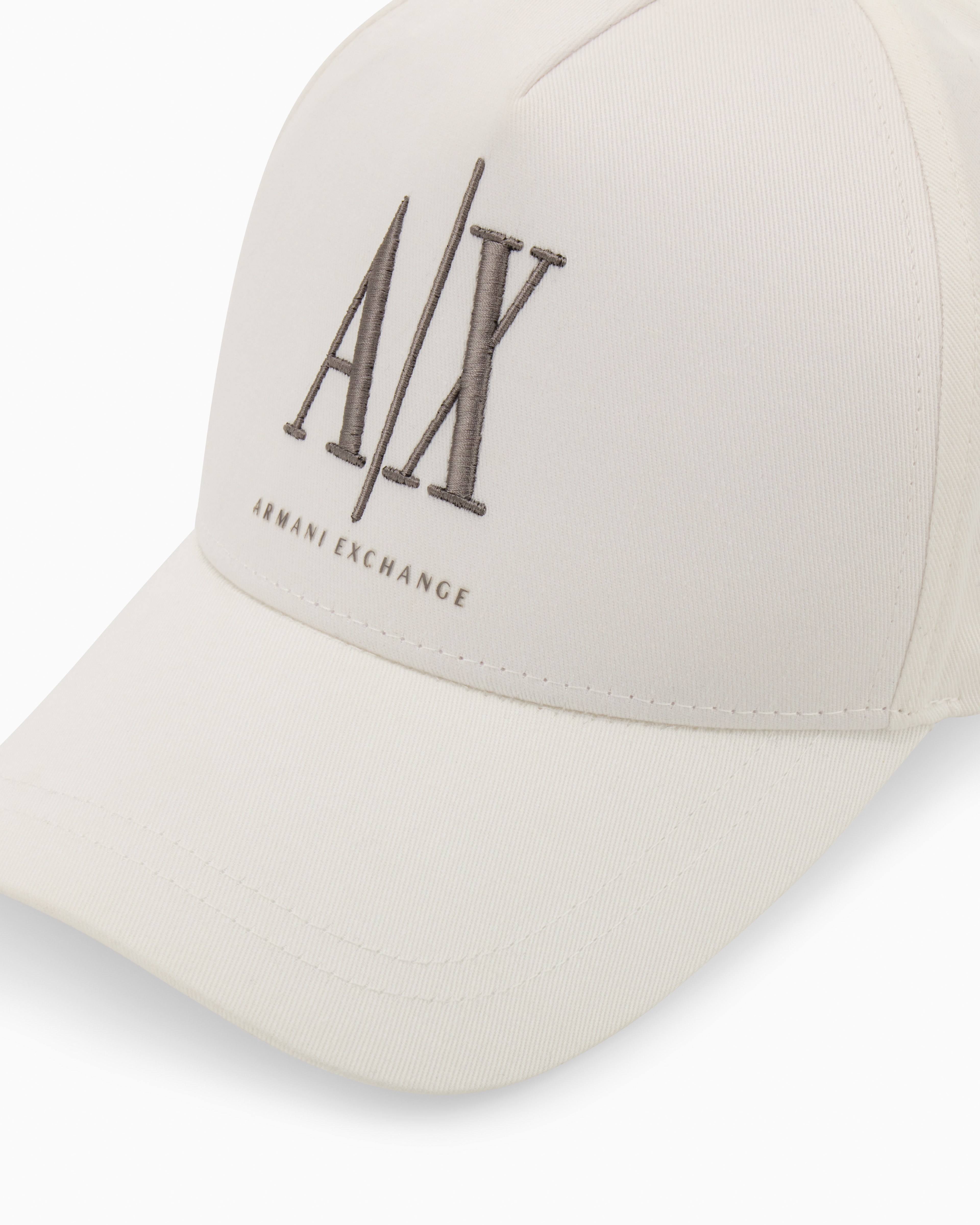 Armani Exchange - Icon Project Visor Hat, Man, White, Size: TU