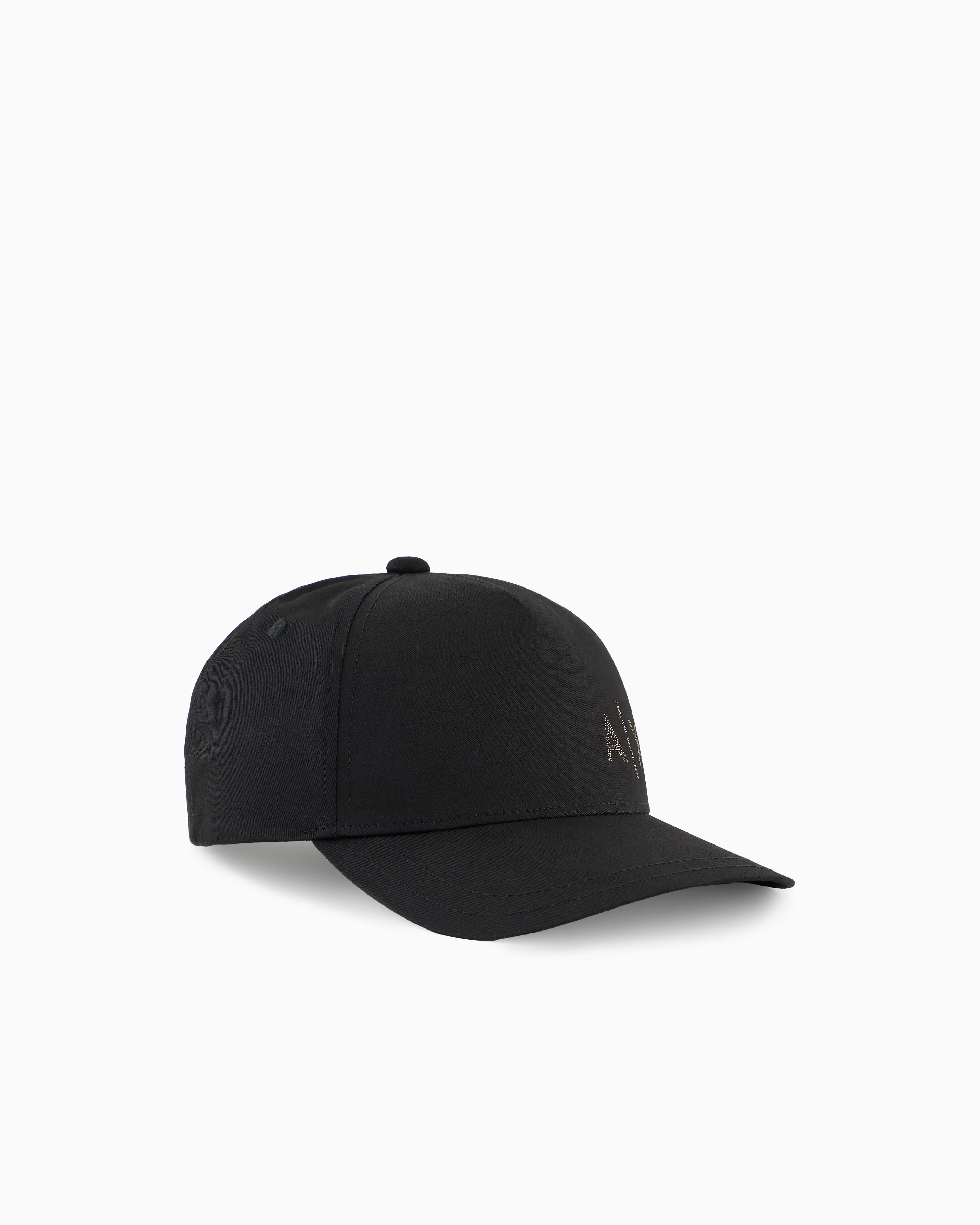 Armani Exchange Black Cotton Visor Hat With Logo Tu