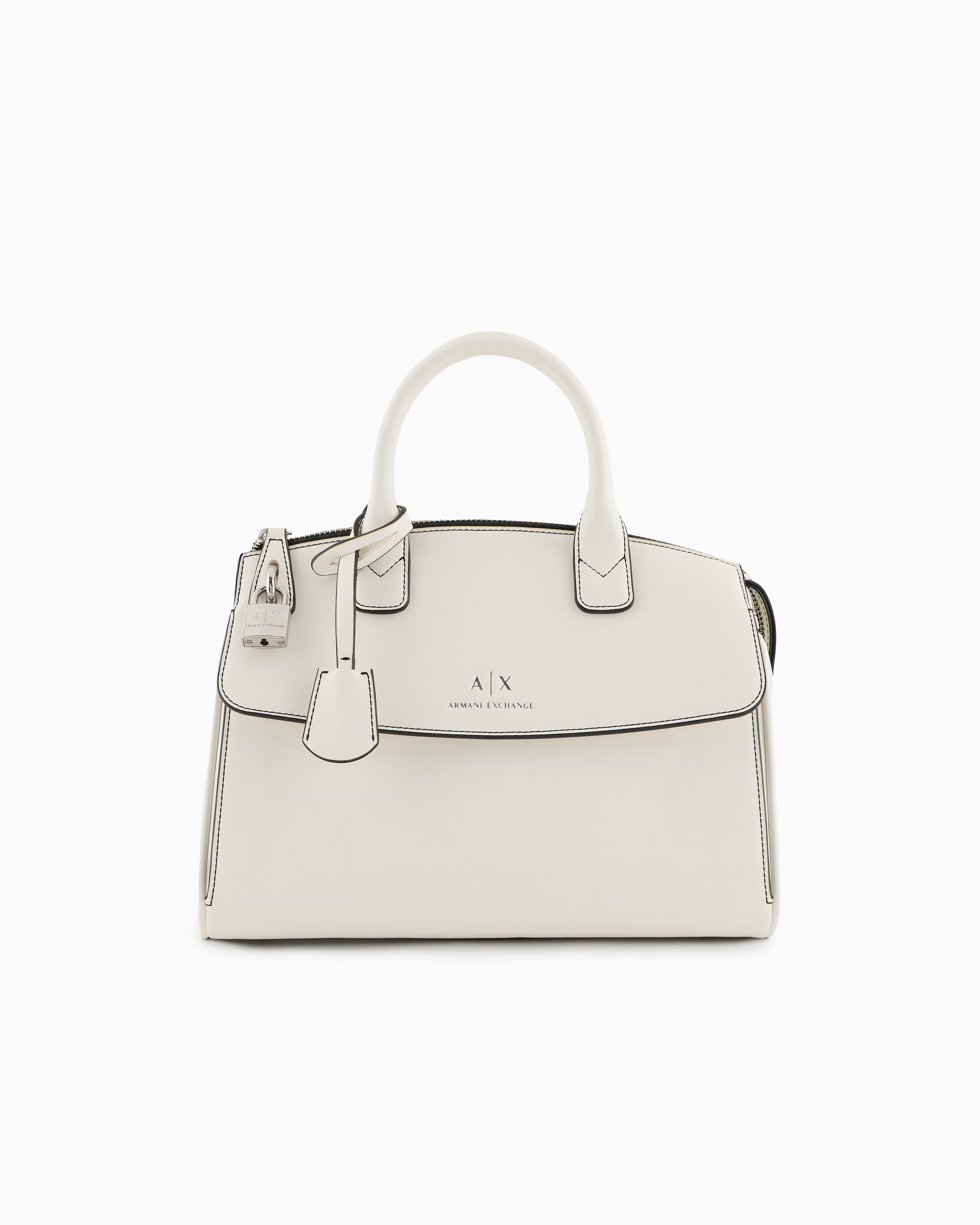 Armani Exchange White Asv Handbag Trunk Tu