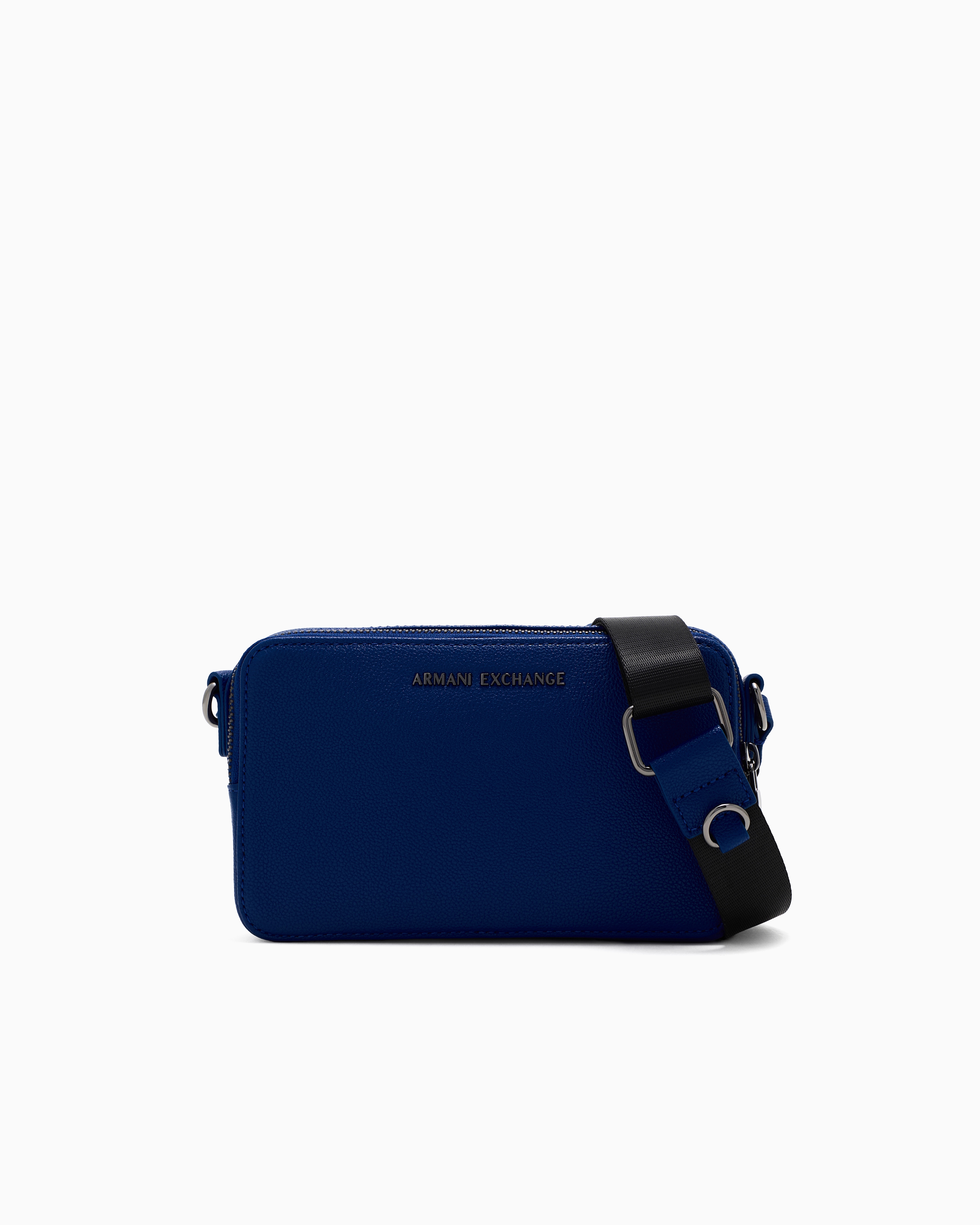Armani Exchange - Small shoulder bag with headphone holder, Man, Blue, Size: TU