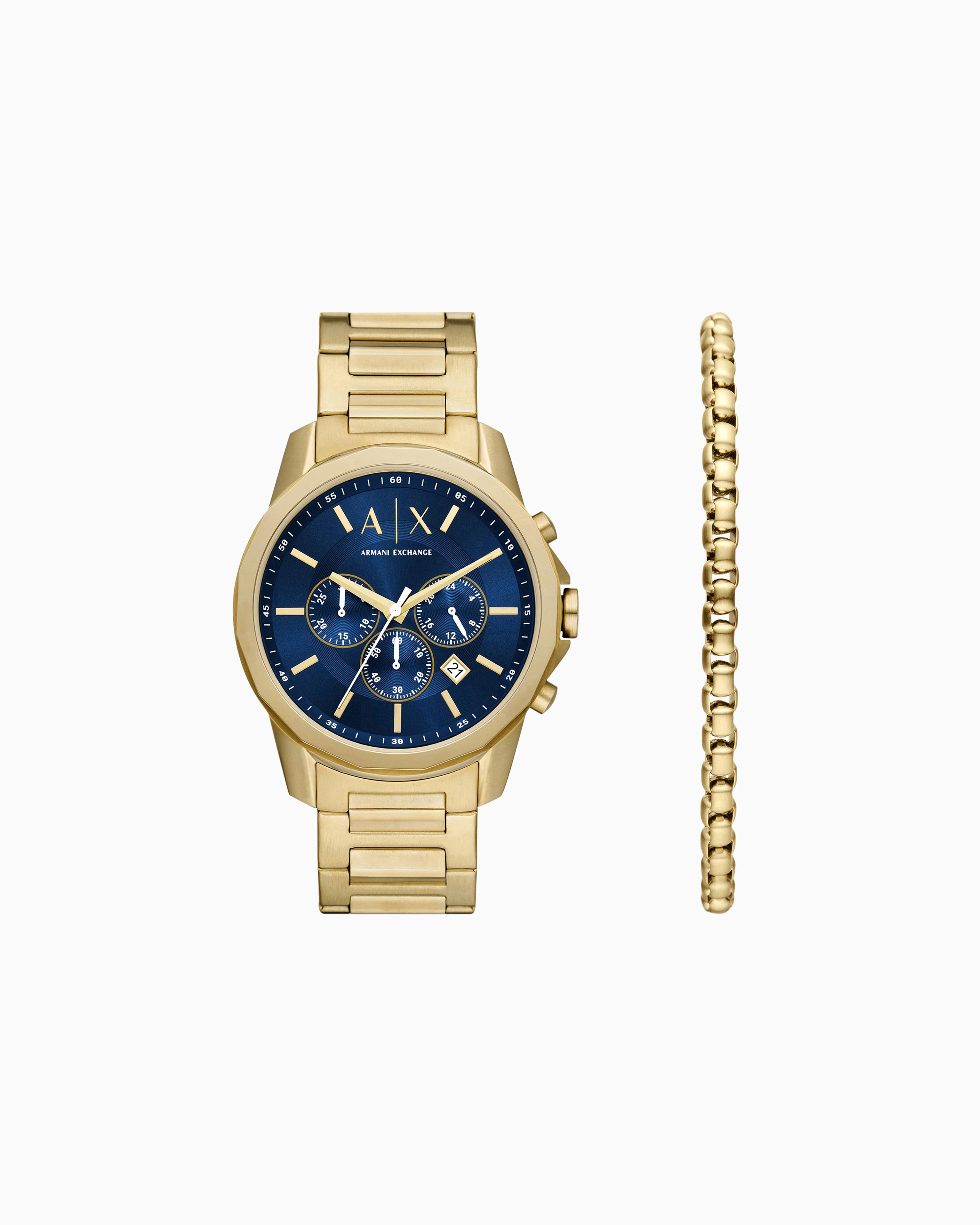 ARMANI EXCHANGE 腕時計 44mm ゴールド ステンレス 人気 ARMANI EXCHANGE 腕時計 44mm ゴールド ステンレス 人気