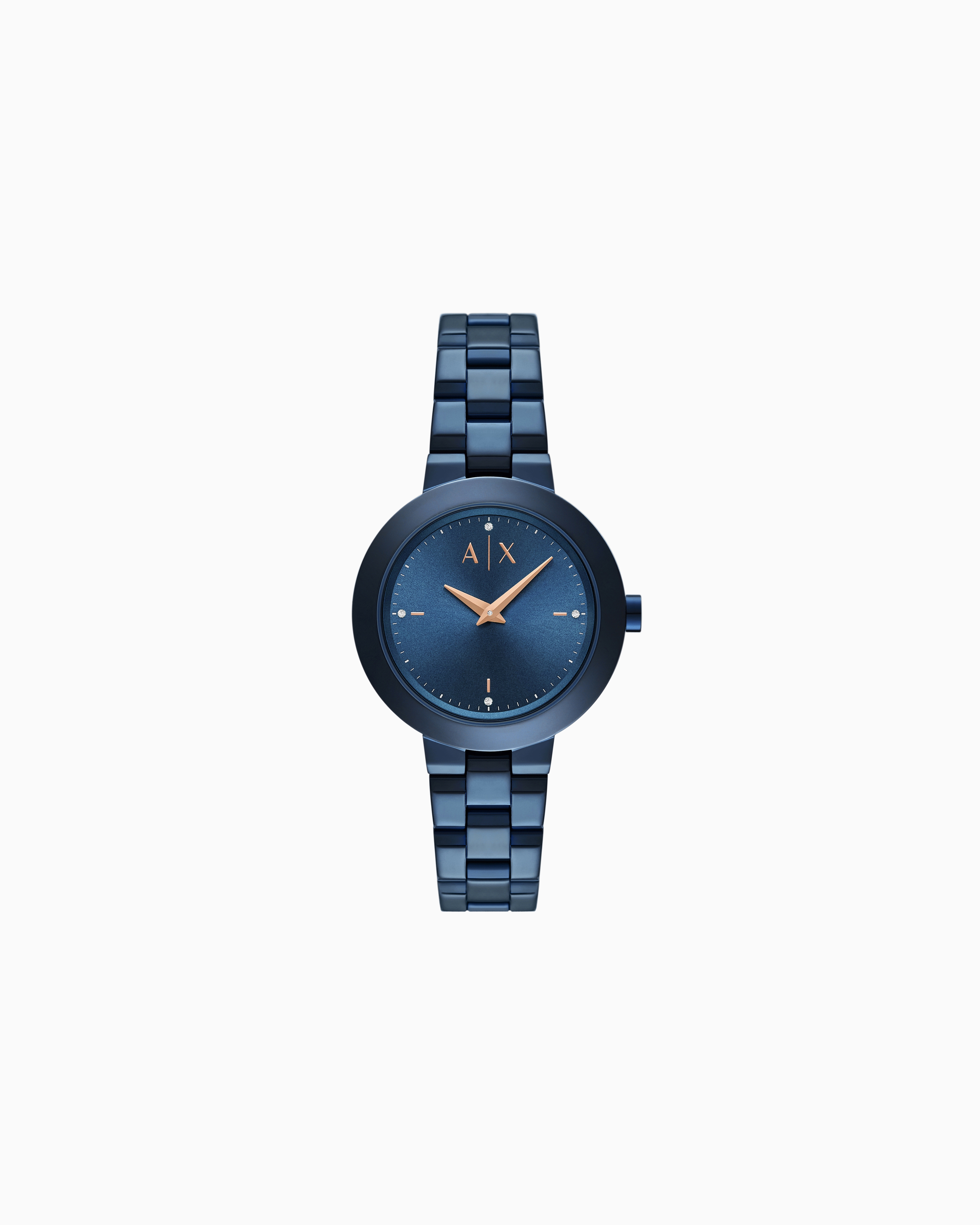 Armani Exchange Two-Hand Ocean Blue Stainless Steel Watch