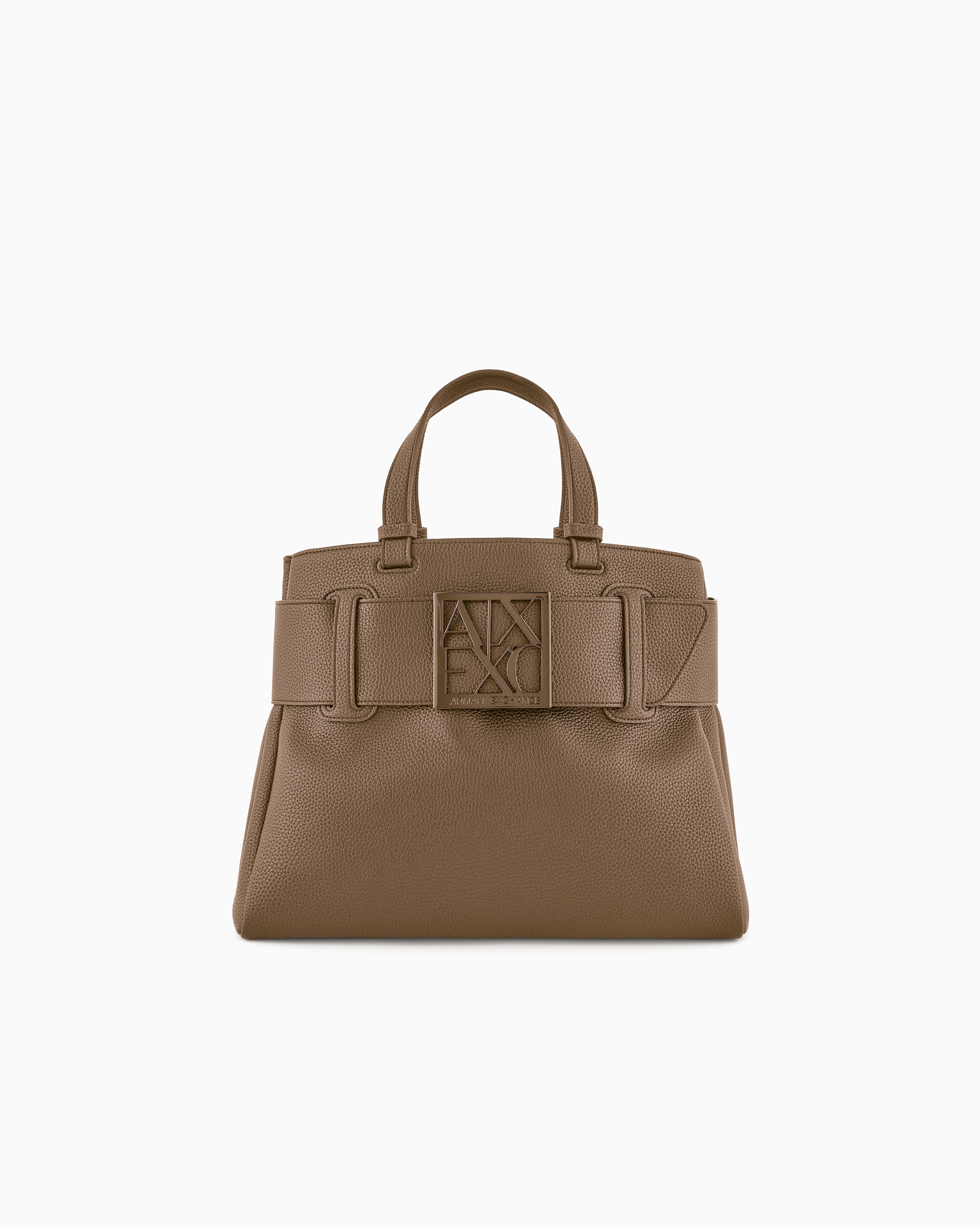 Armani Exchange Brown Handbag With Asv Logo Detail Tu
