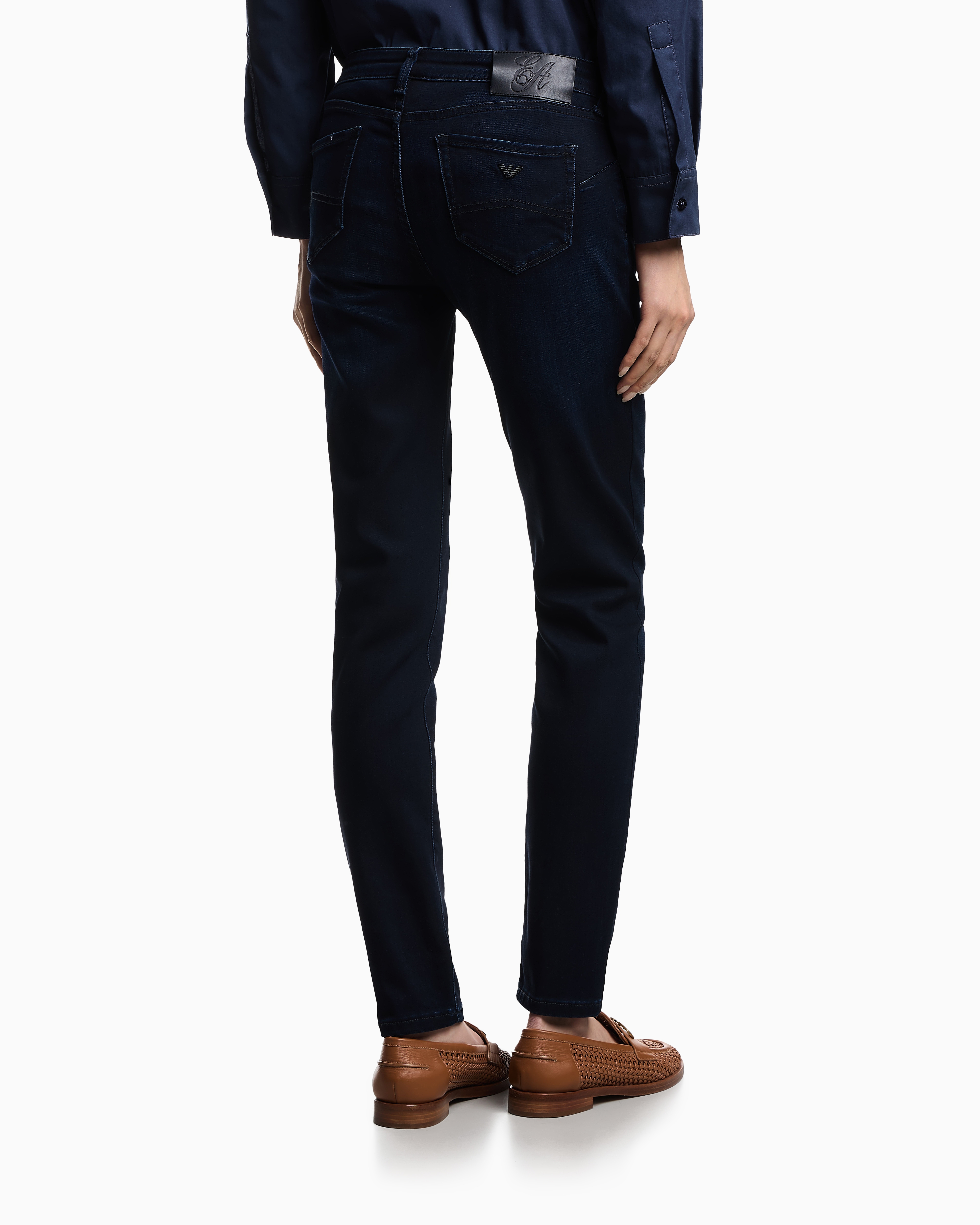J23 low-waisted super-skinny leg jeans in stretch denim