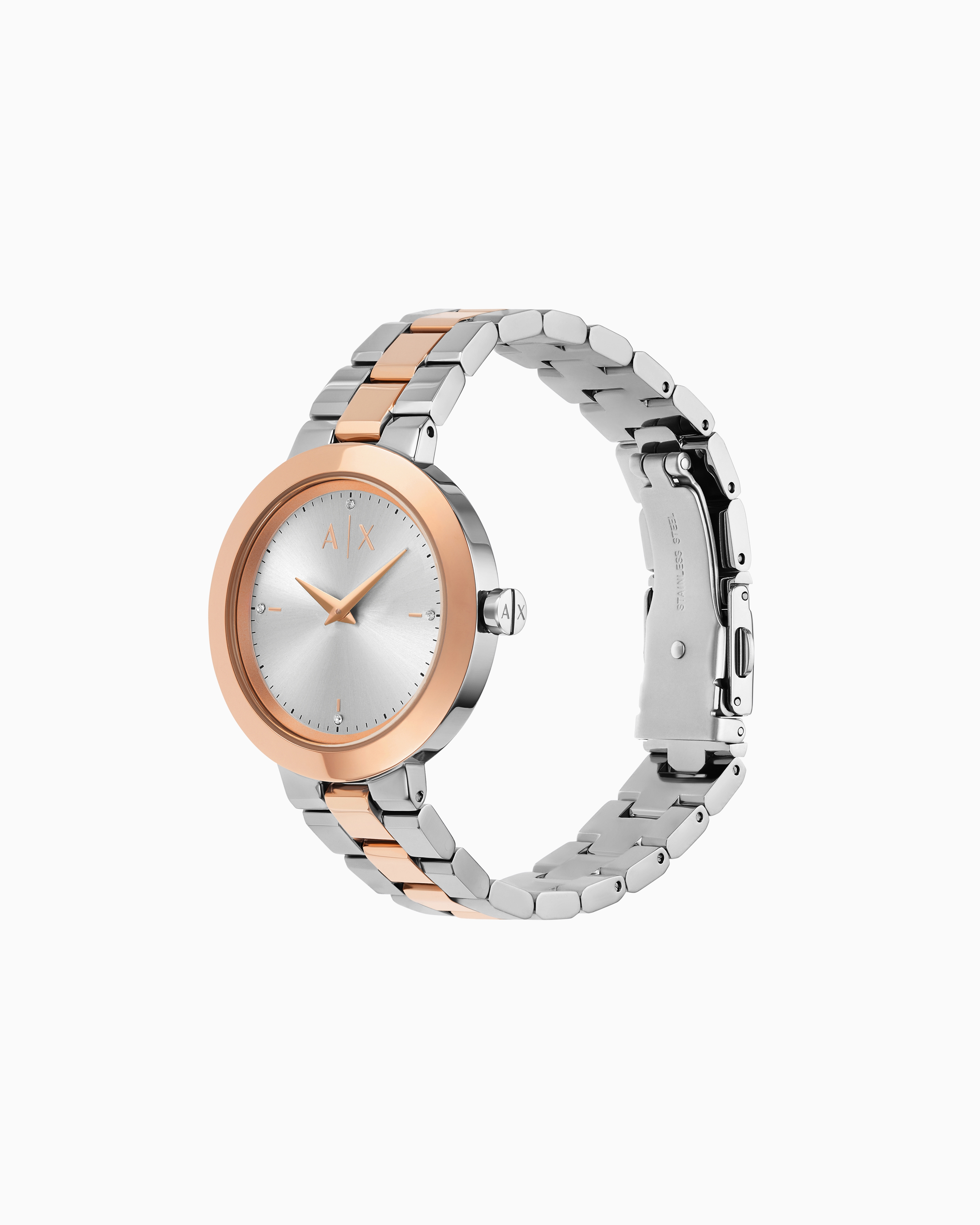 Armani Exchange -  Two-Hand Two-Tone Stainless Steel Watch, Woman, Multicoloured, Size: TU