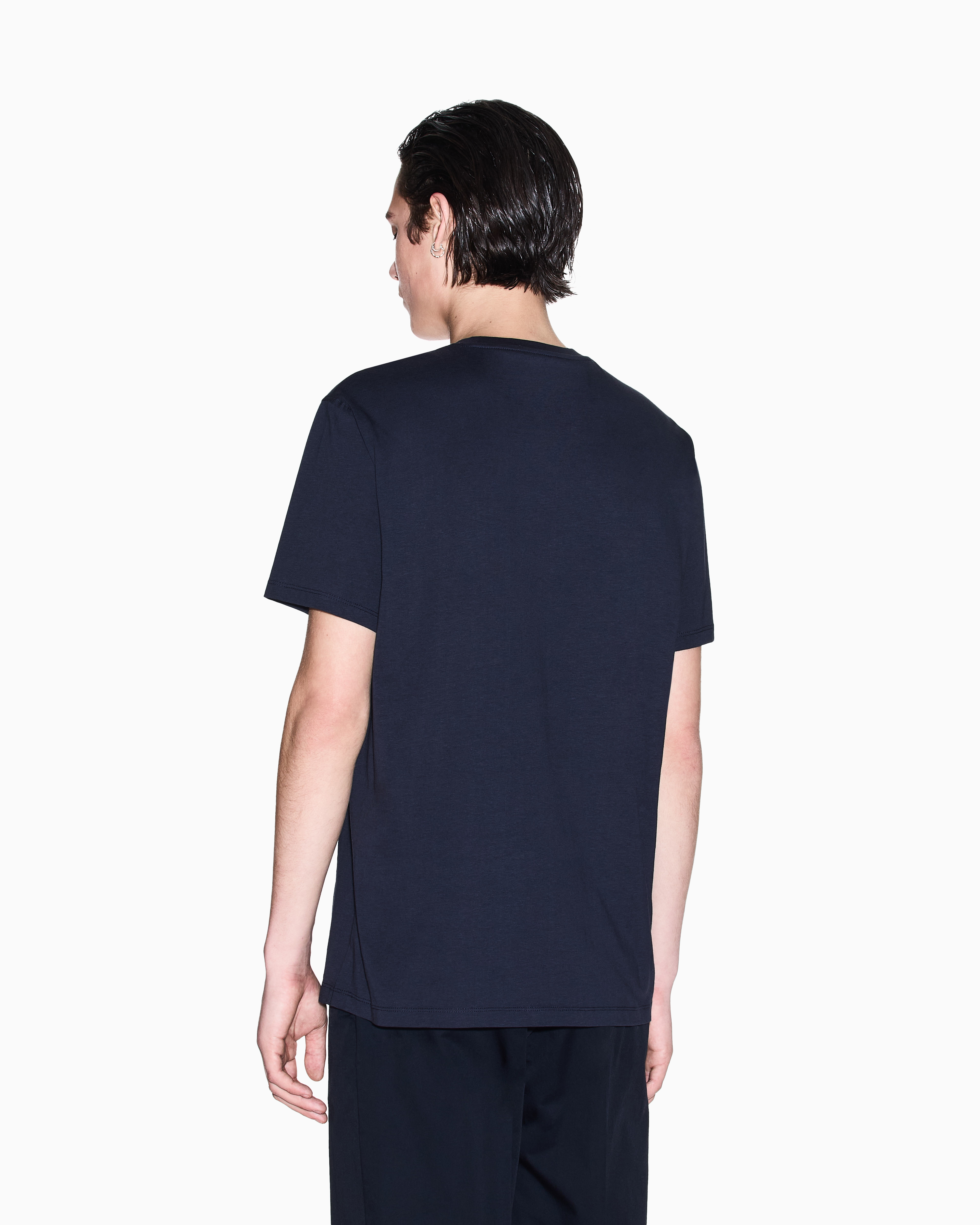 Armani Exchange - ASV Regular Fit T-Shirt, Man, Navy Blue, Size:
