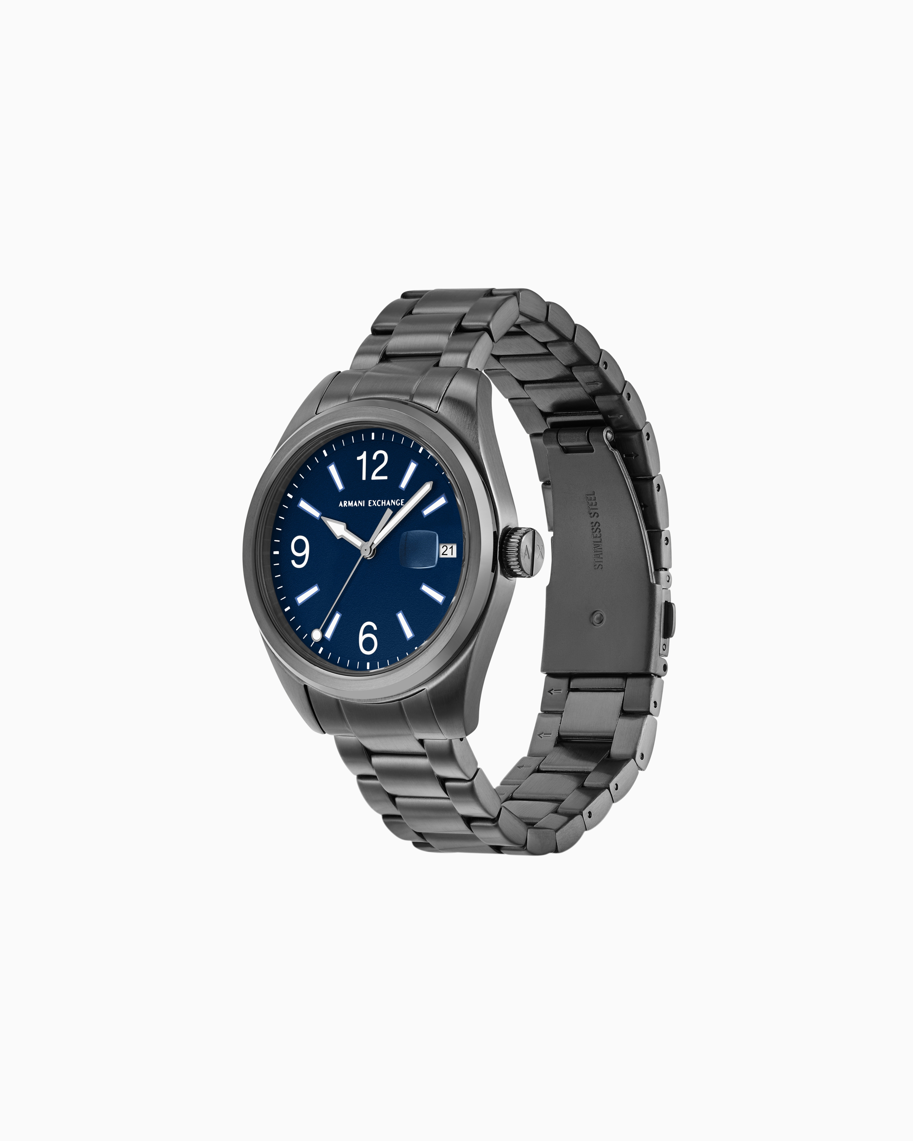 Armani Exchange -  Three-Hand Black Stainless Steel Watch, Man, Multicoloured, Size: TU
