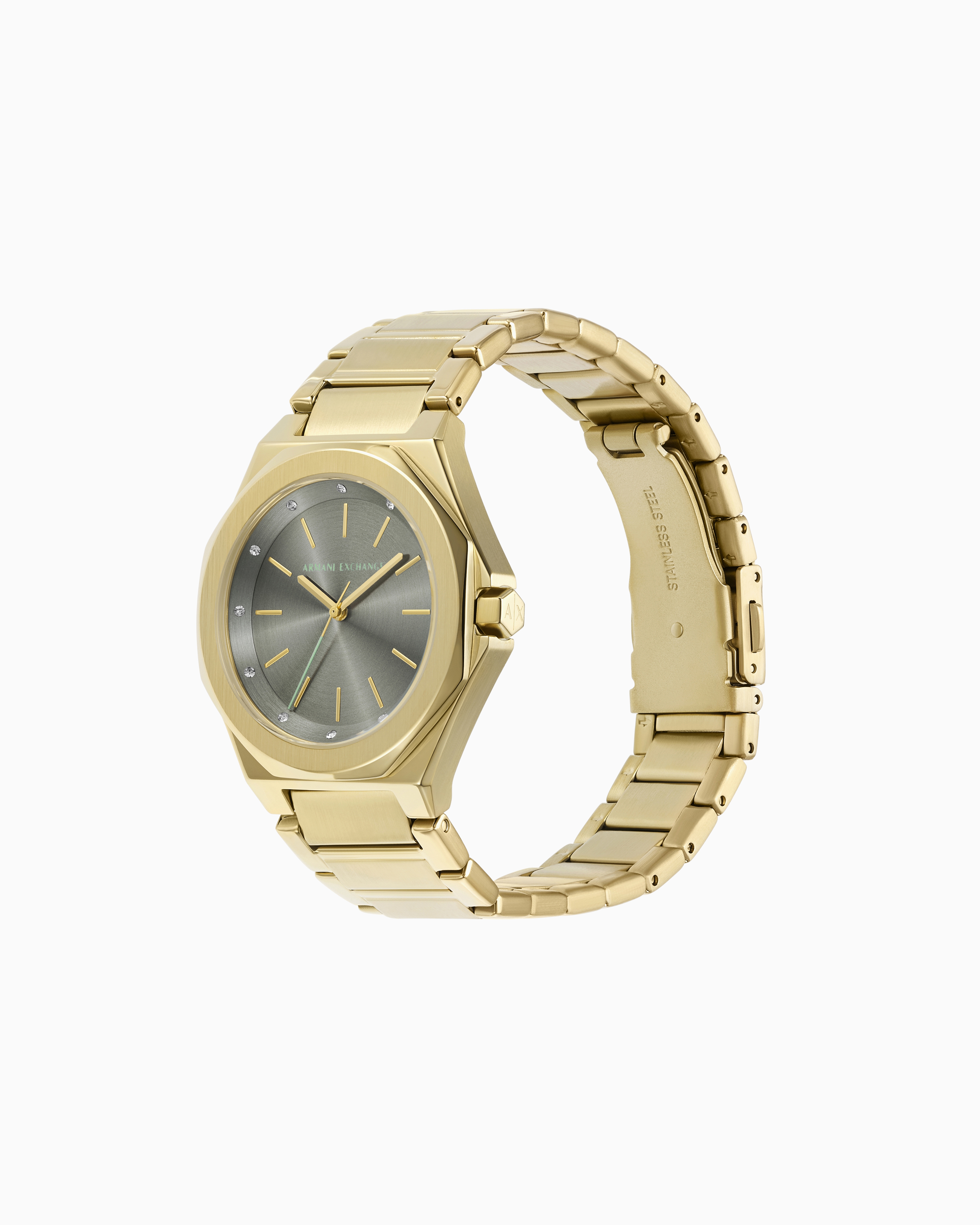 Armani Exchange -  Three-Hand Gold-Tone Stainless Steel Watch, Woman, Multicoloured, Size: TU