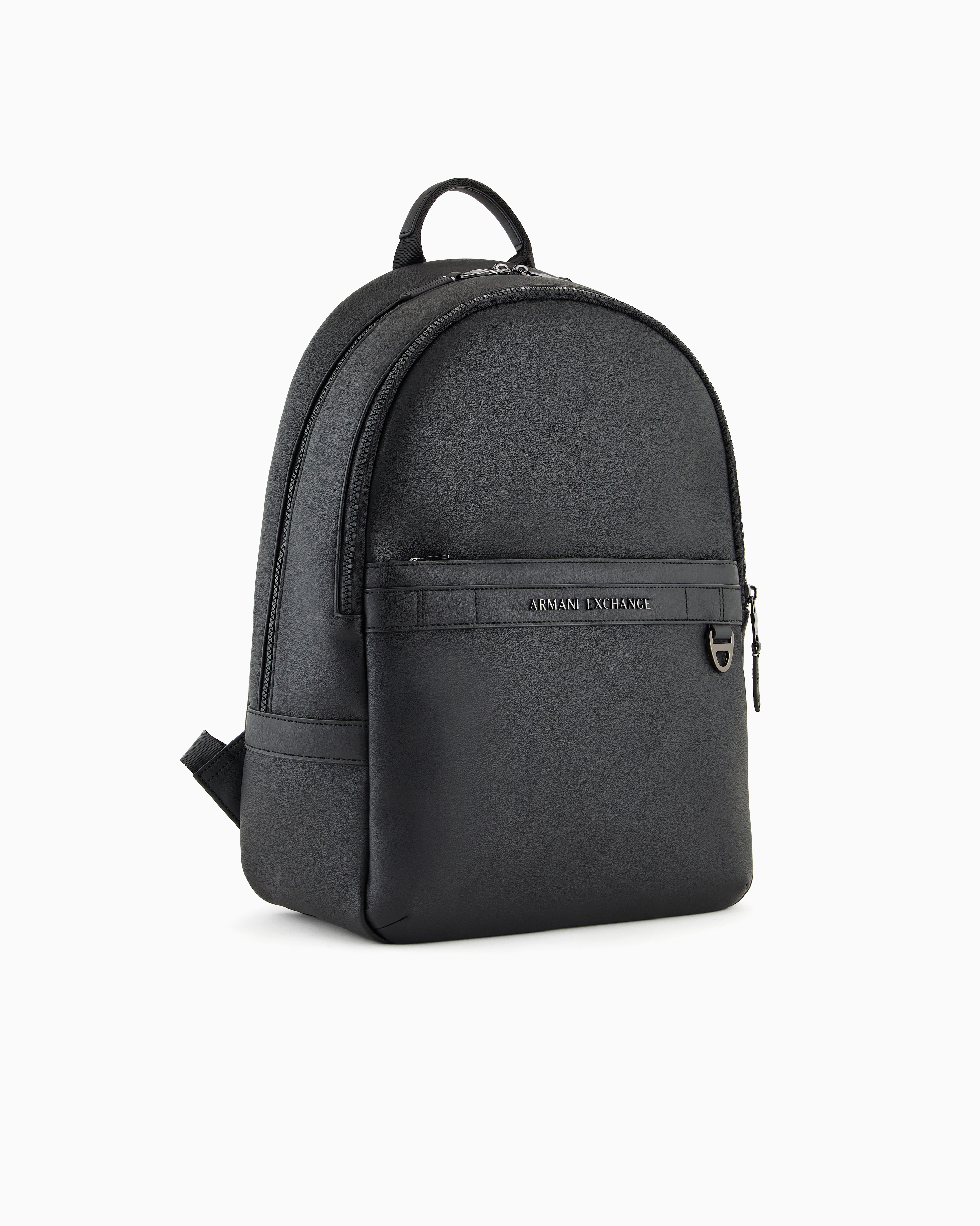 Armani Exchange - Backpack with external pocket with small hook, Man, Black, Size: TU