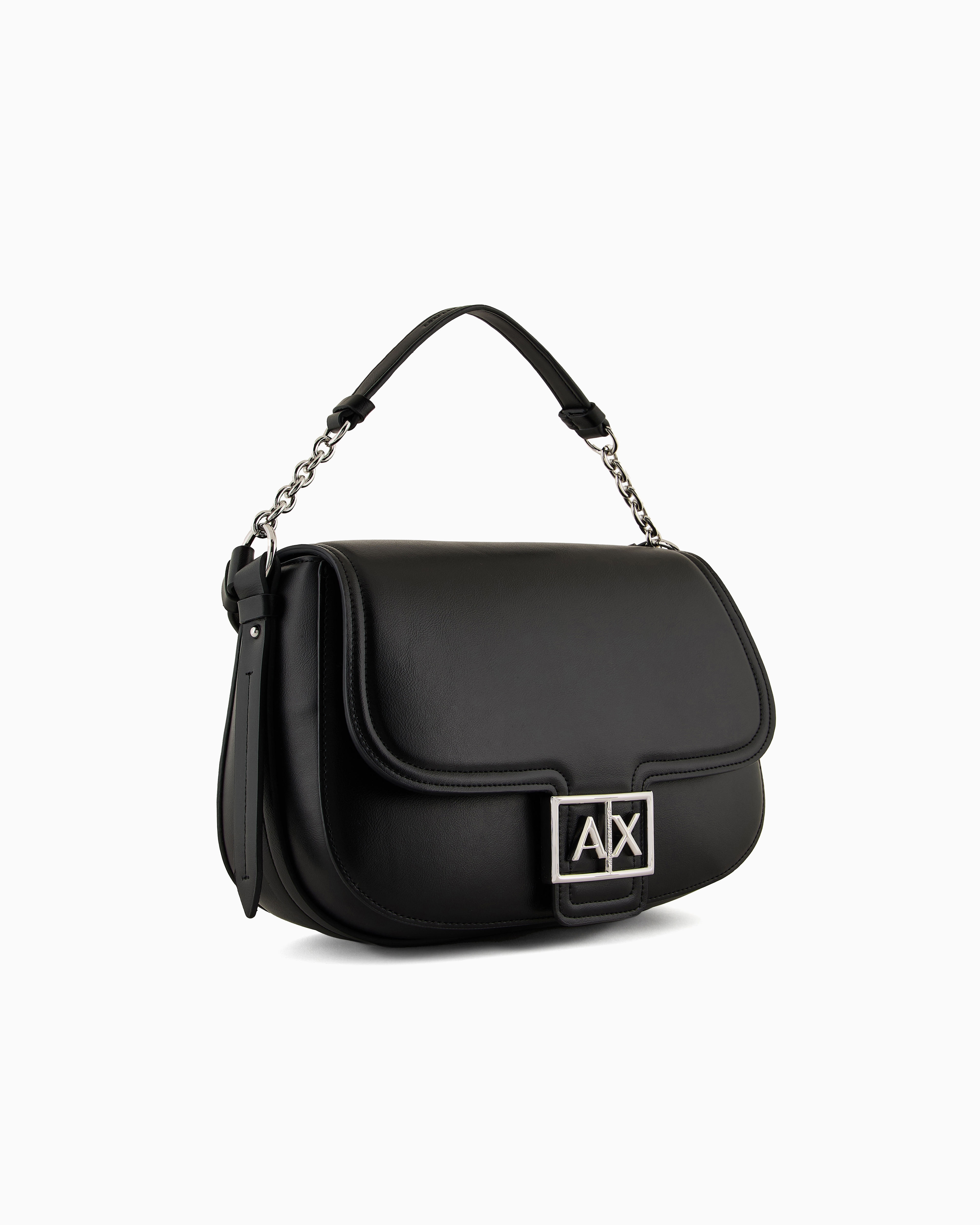 Rounded shoulder bag with monogram logo | Armani Exchange