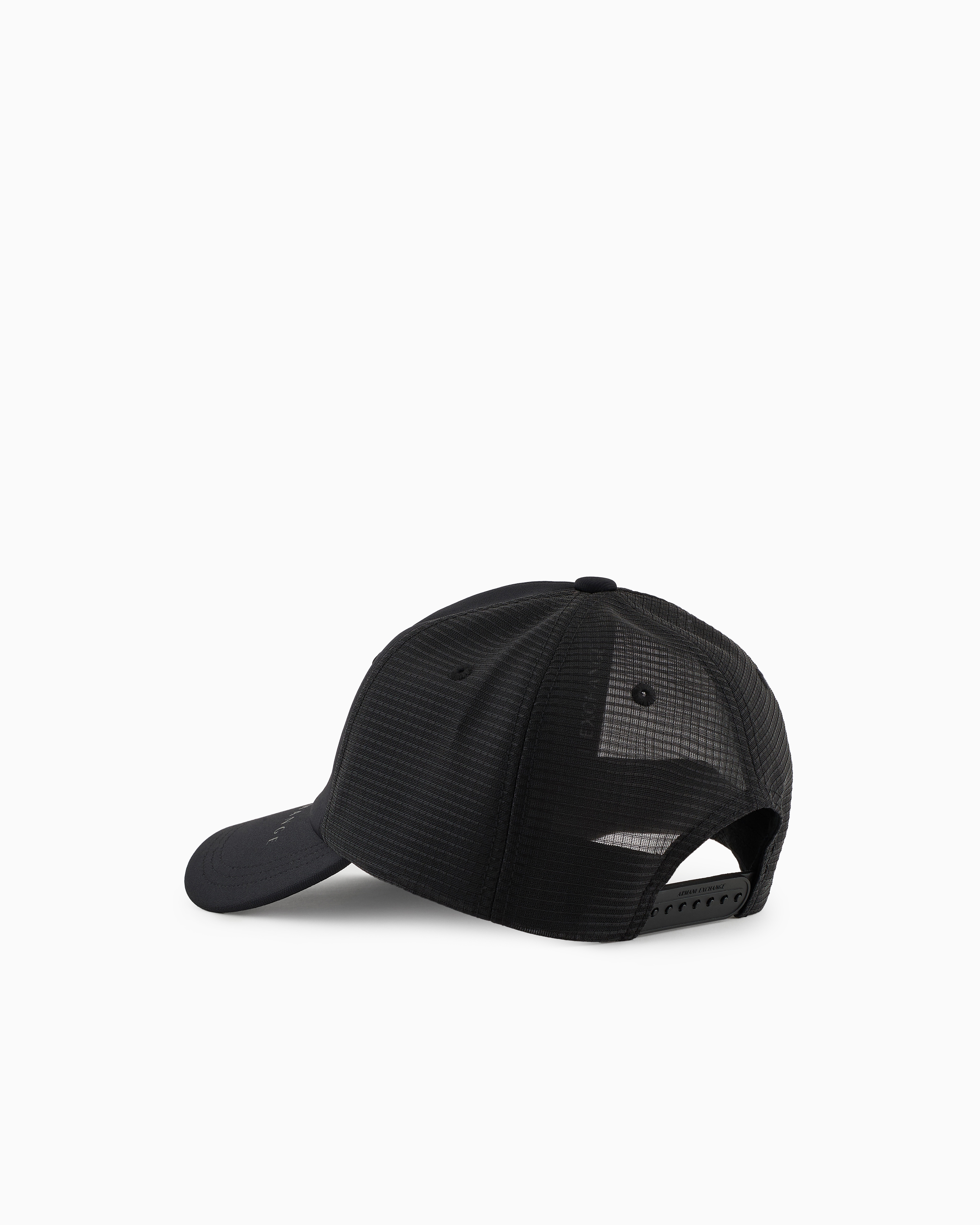 Armani Exchange - Hat with mesh insert, Man, Black, Size: TU