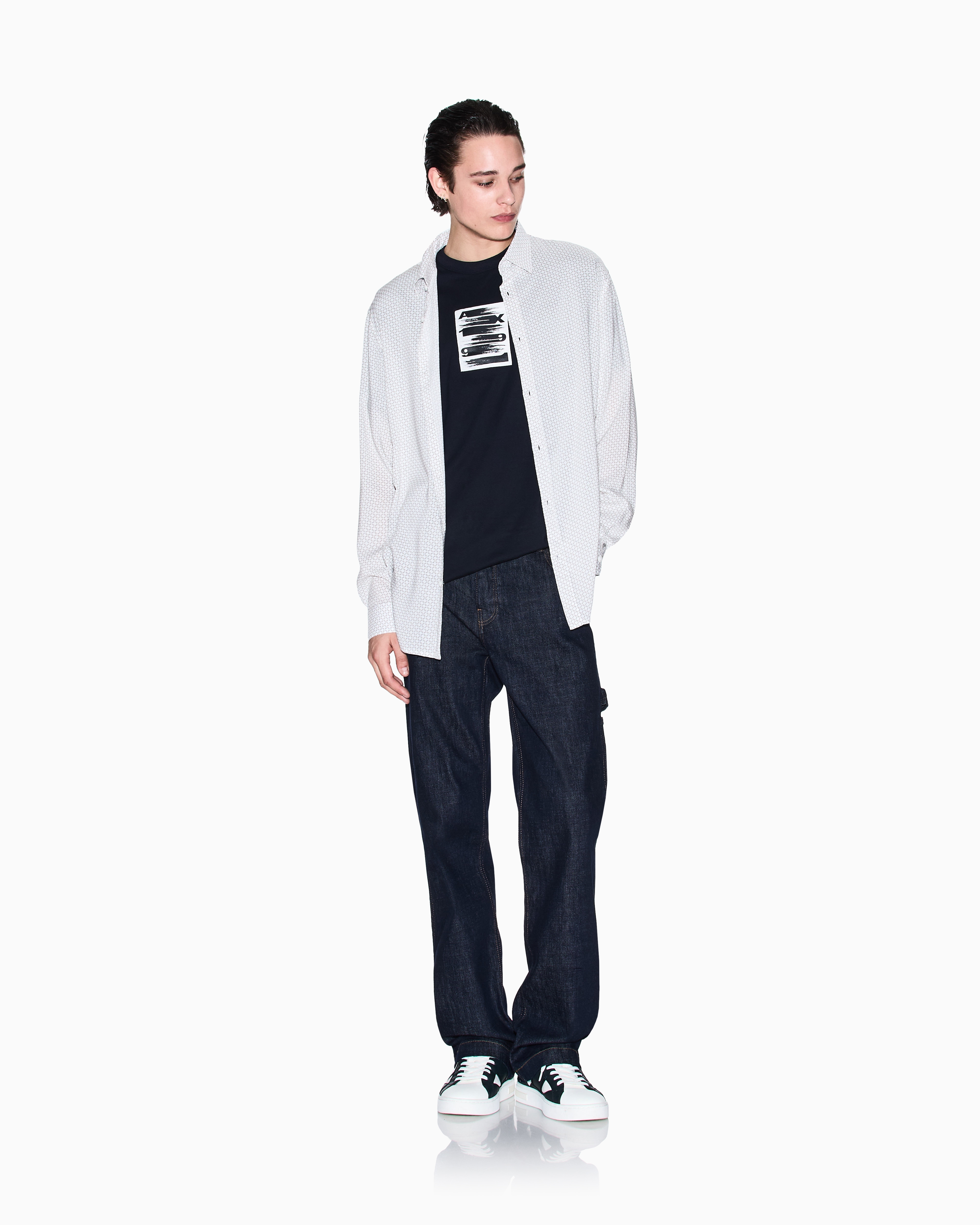 Armani Exchange - J87 regular fit jeans with side details, Man, Blue, Size: