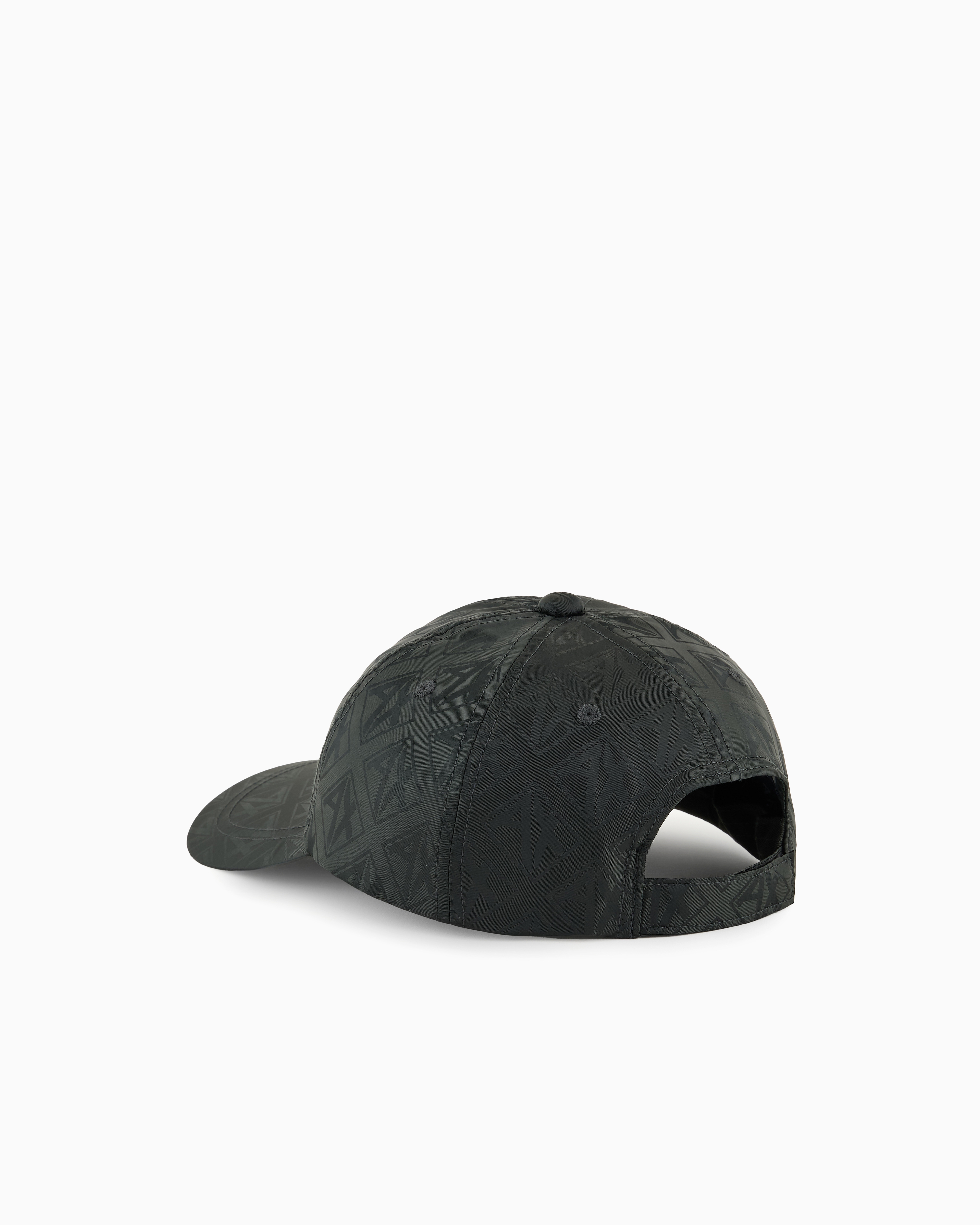 Armani Exchange - Satin fabric visor hat with logo, Man, Green, Size: TU