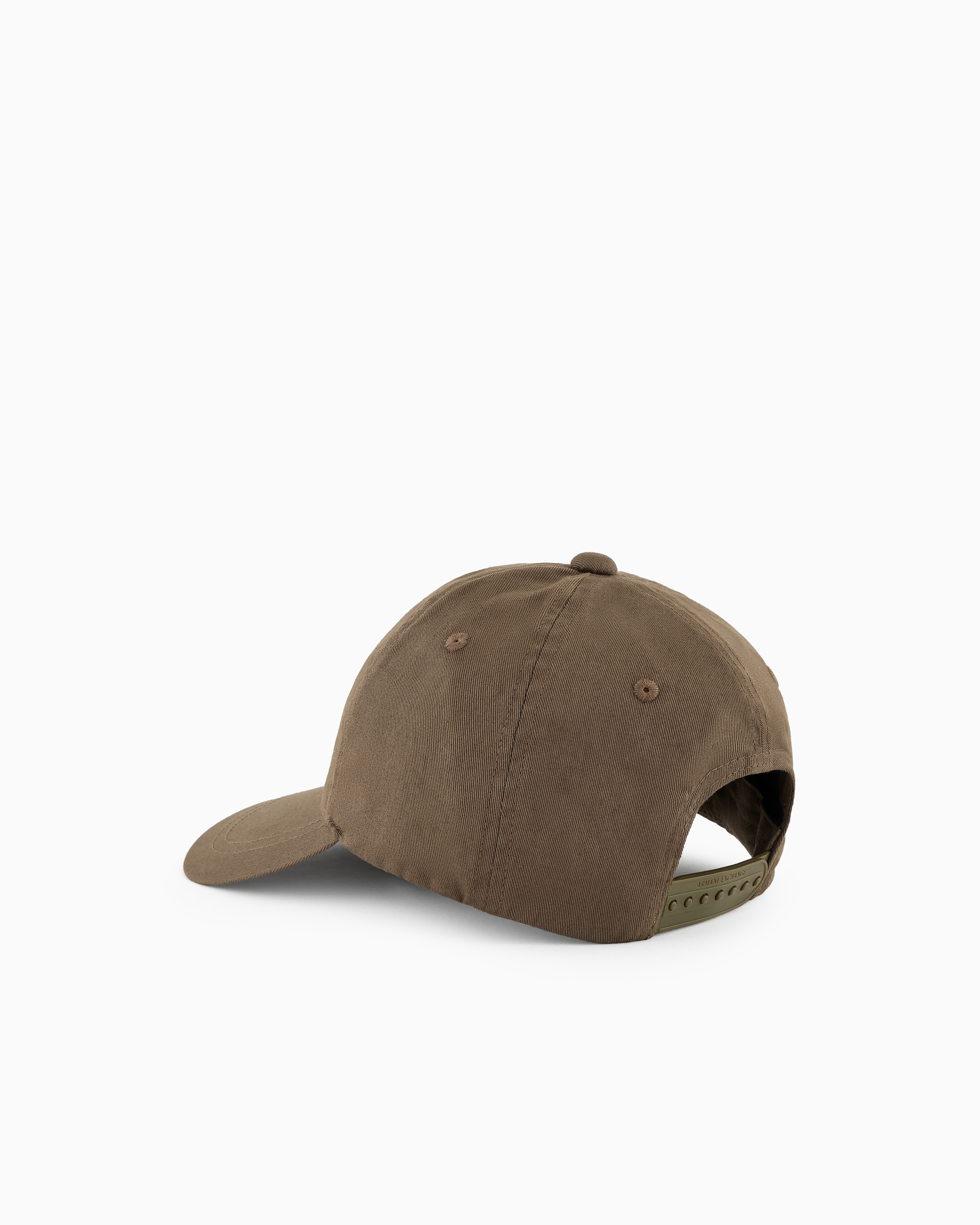 Armani Exchange - Cotton visor hat with logo, Woman, Brown, Size: TU