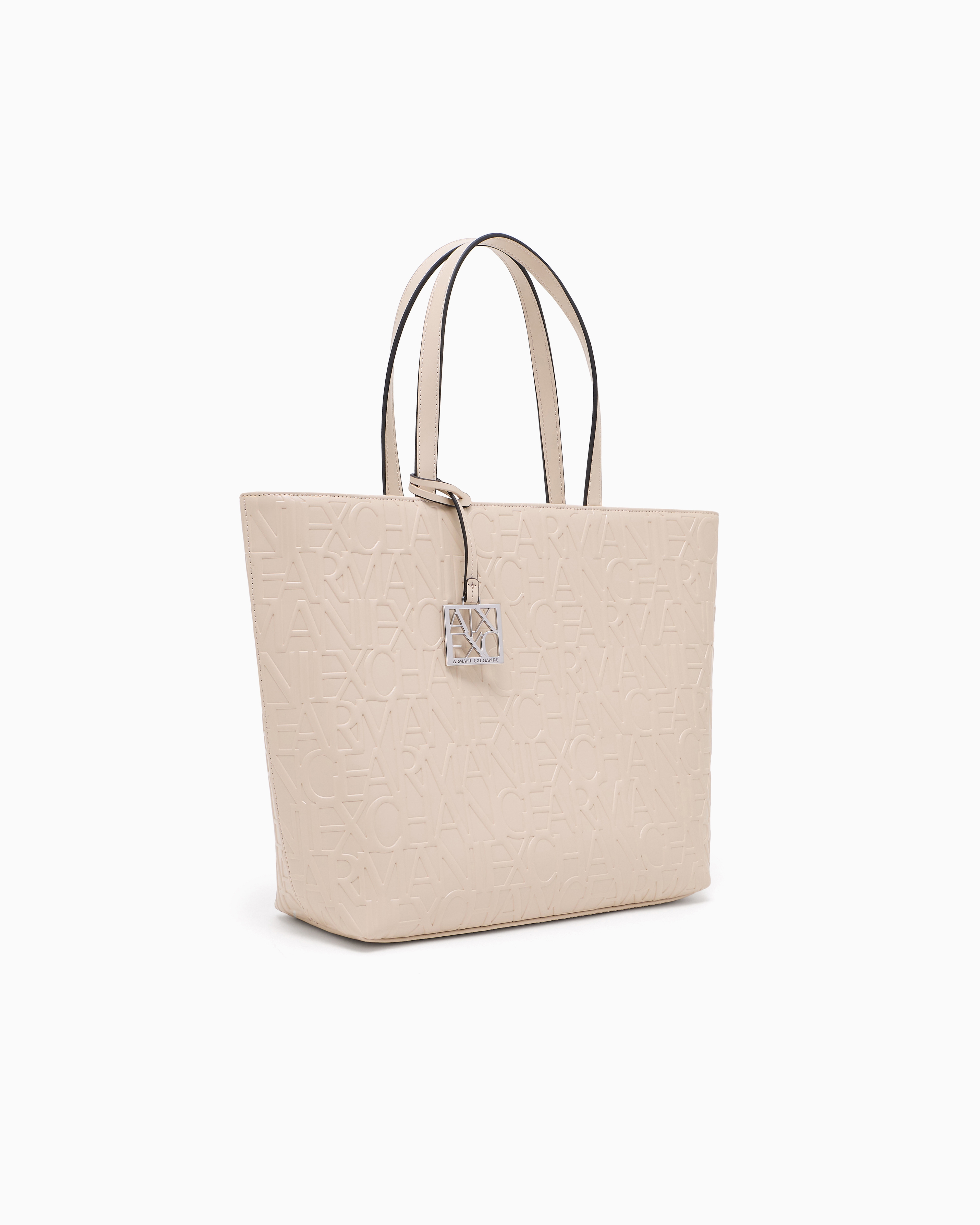 Shopper bag with allover logo | Armani Exchange