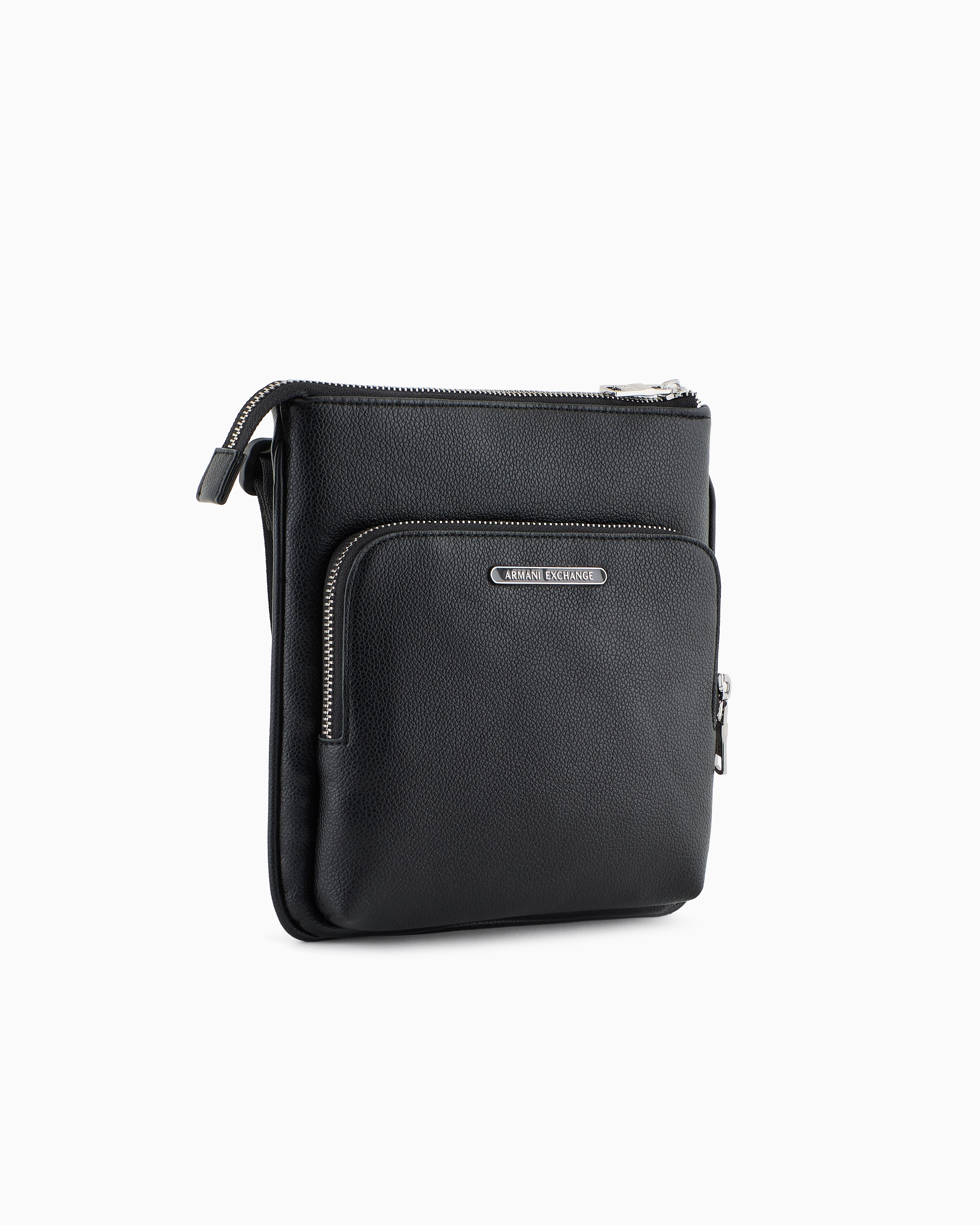 Armani Exchange - Flat shoulder bag, Man, Black, Size: TU