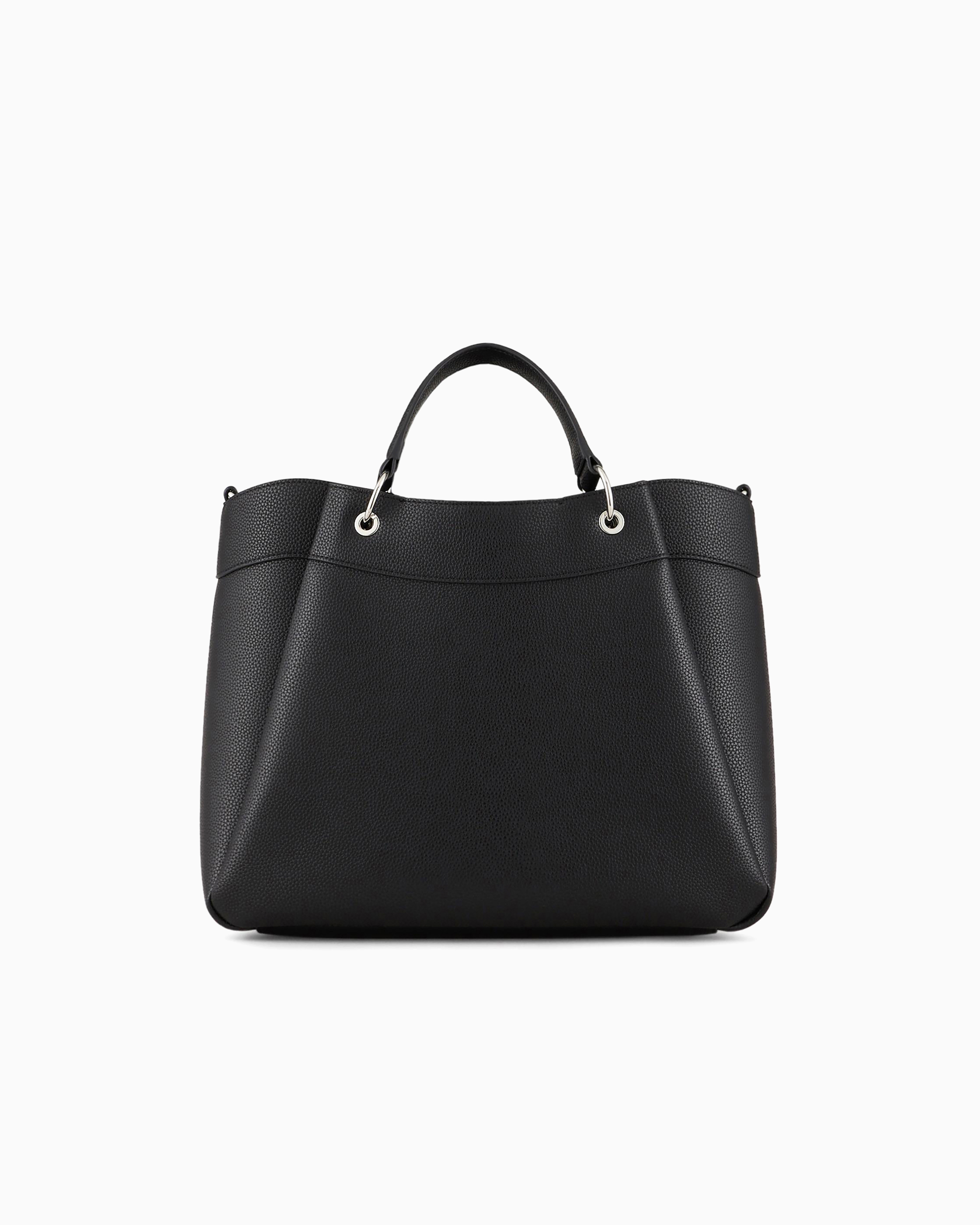 送関込み【Emporio Armani】SHOPPING BAG BIG EA Medium shopper bag with tone-on-tone monogram | Armani Exchange