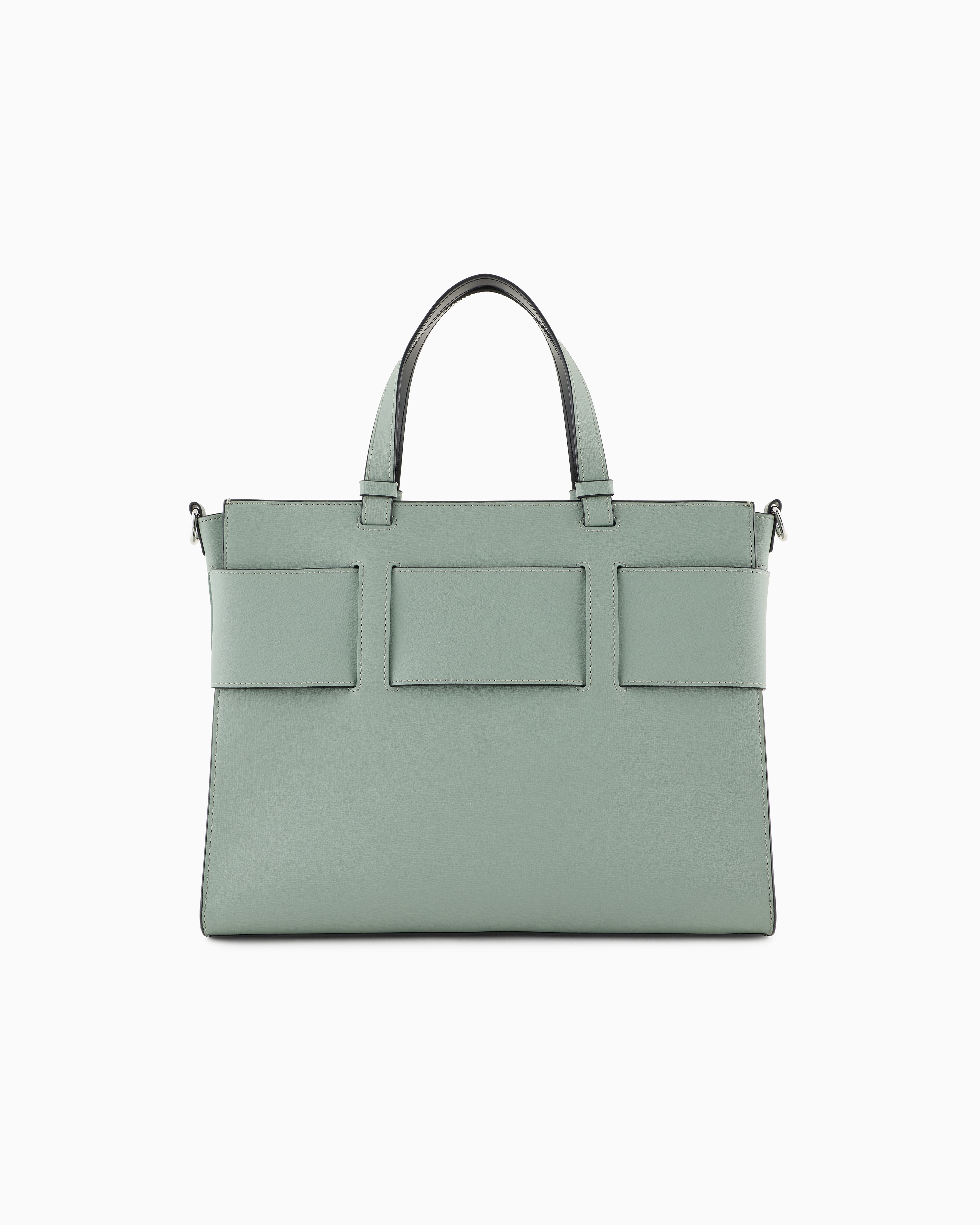 Armani Exchange - Large tote bag with double handles and shoulder strap, Woman, Green, Size: TU