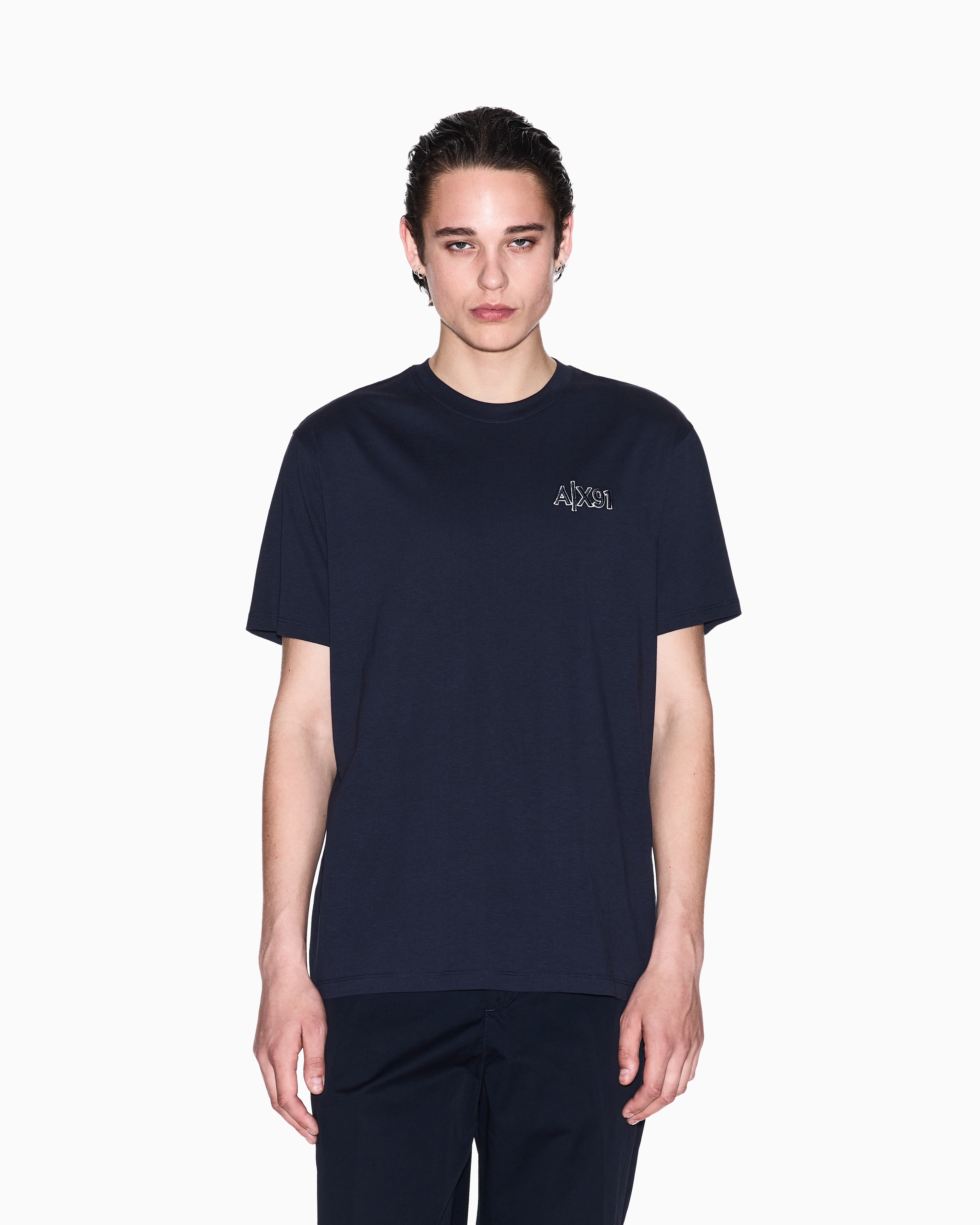 Armani Exchange - ASV Regular Fit T-Shirt, Man, Navy Blue, Size: