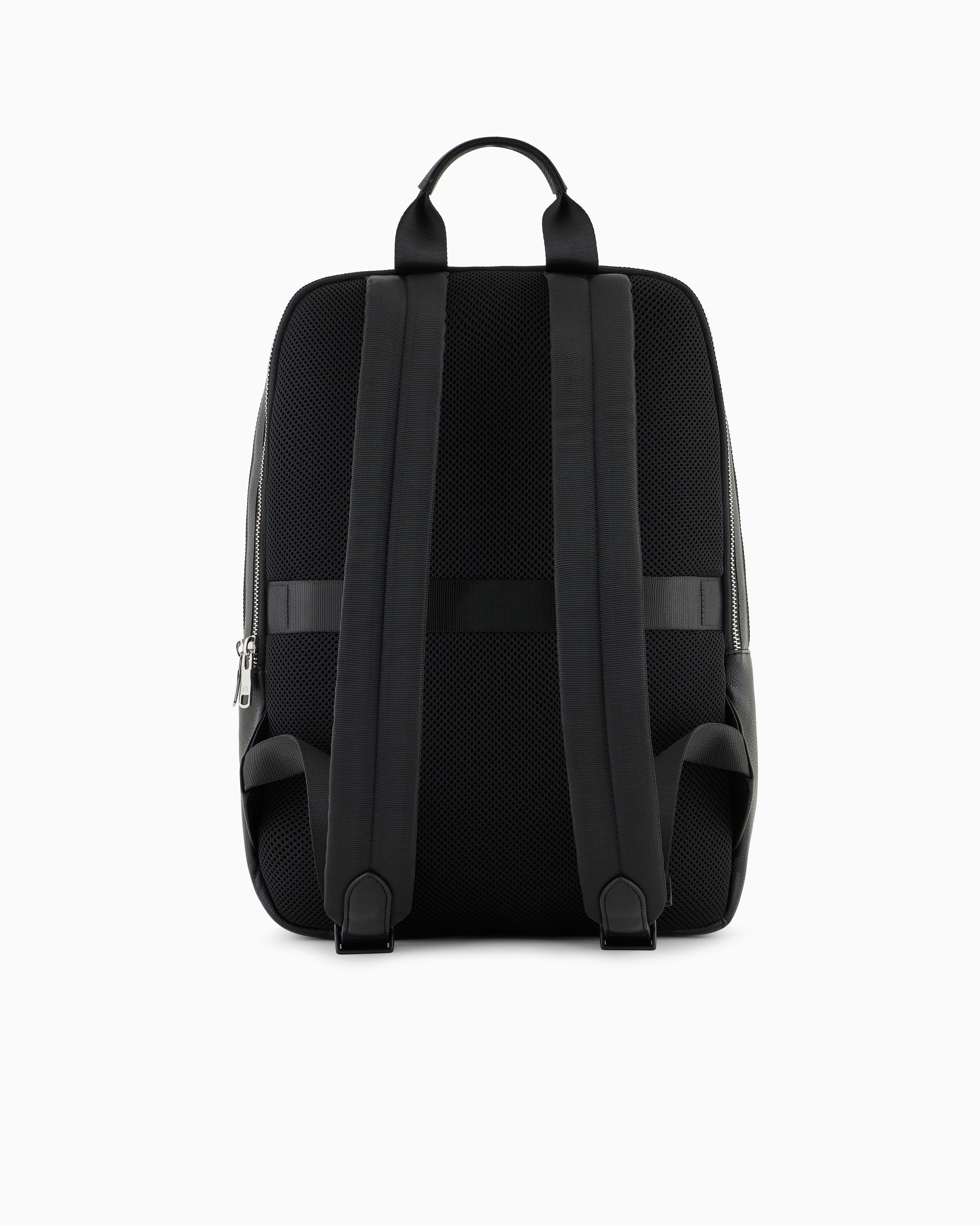 Armani Exchange - Minimal eco-leather backpack, Man, Black, Size: TU