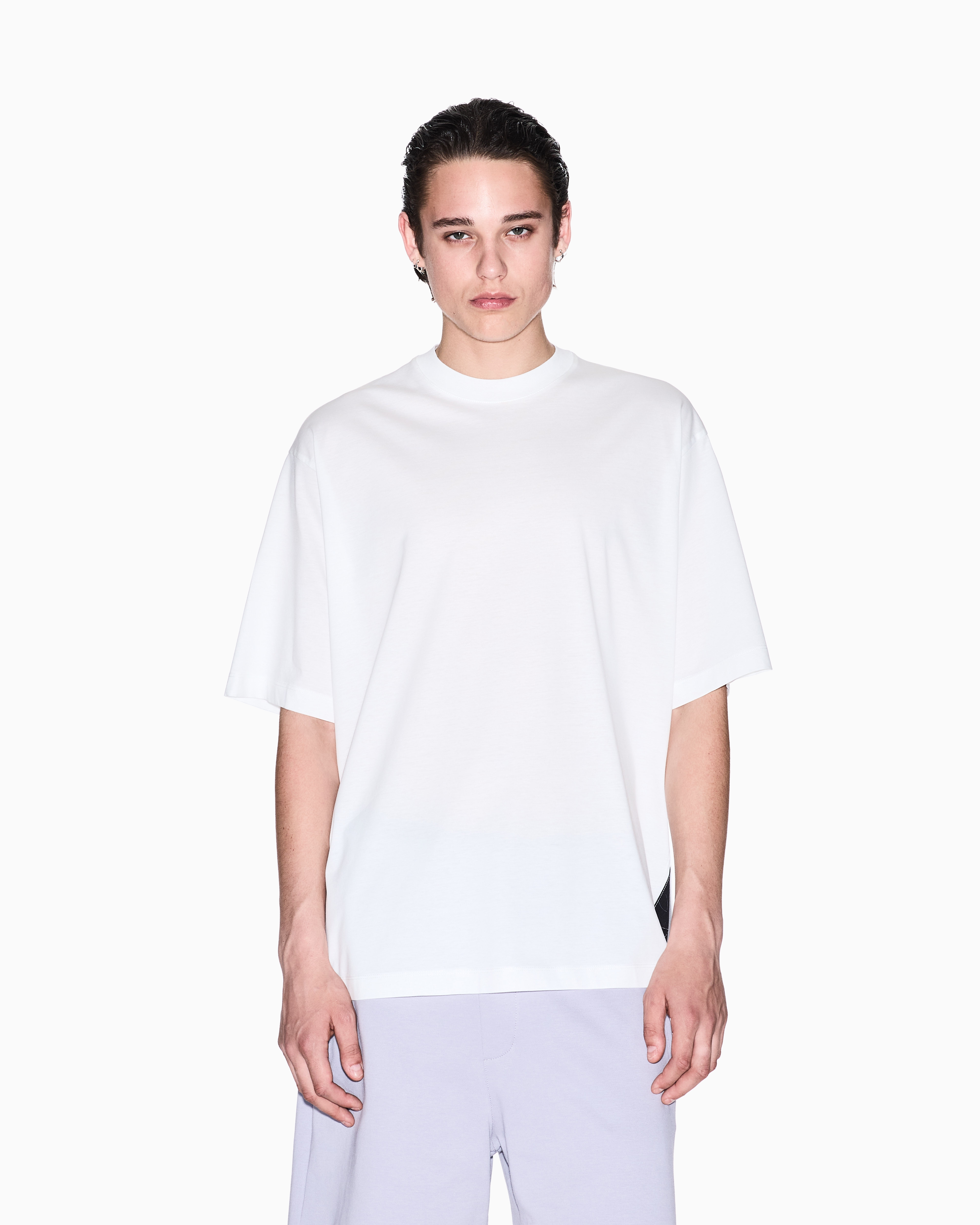 Over-fit sweatshirt mercerised cotton