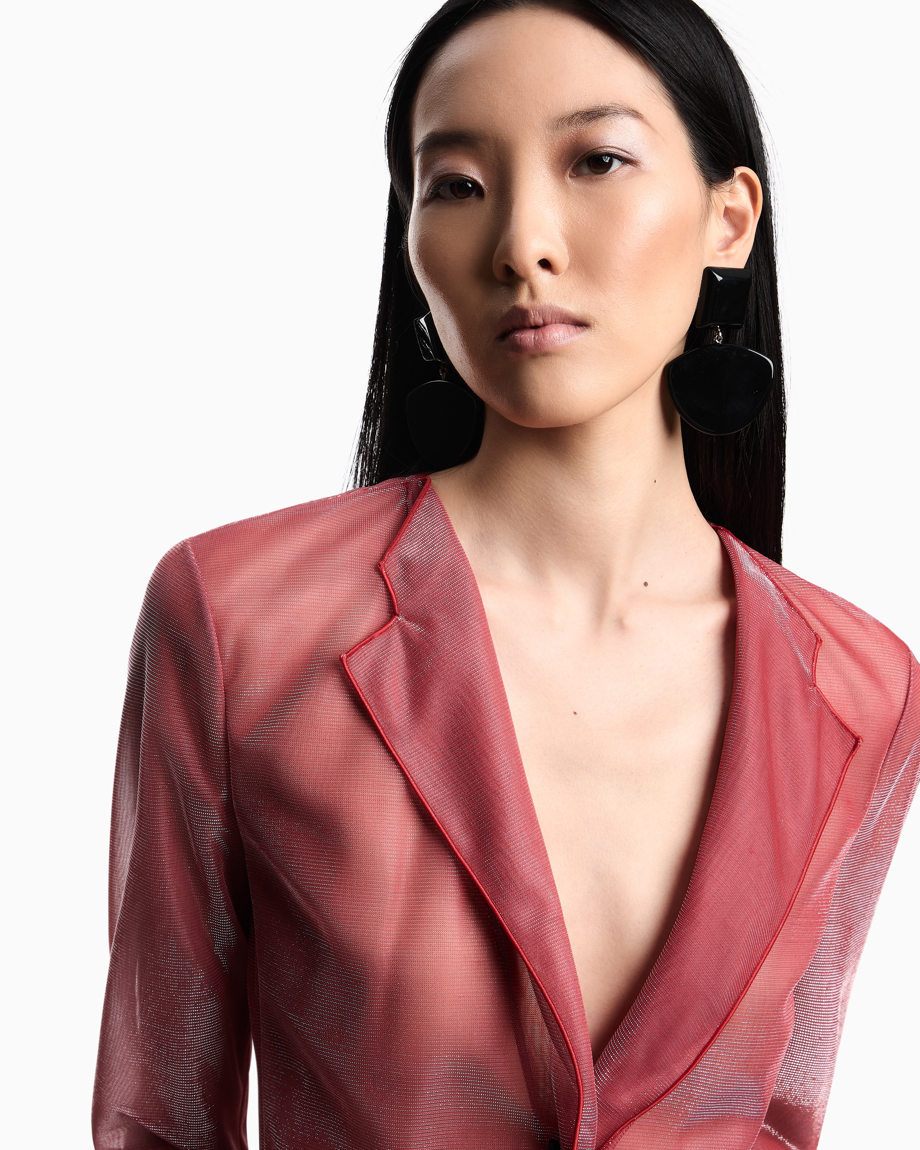 なちなち 未使用品❗️ EMPORIO ARMANI エンボスデジャケット EMPORIO ARMANI エンポリオアルマーニ 胸ロゴ スタンドカラー
