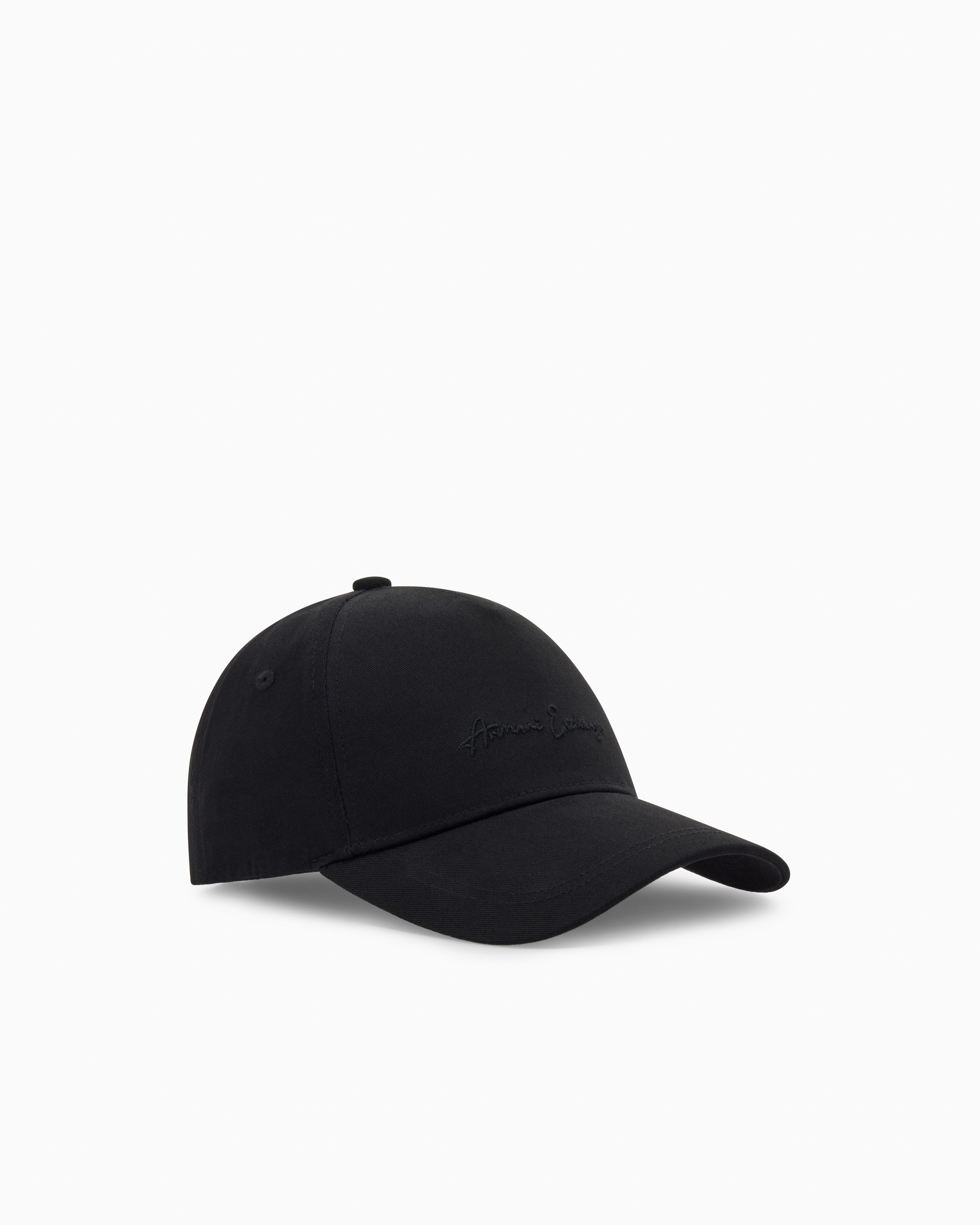 Armani Exchange - Cotton Visor Hat, Woman, Black, Size: TU