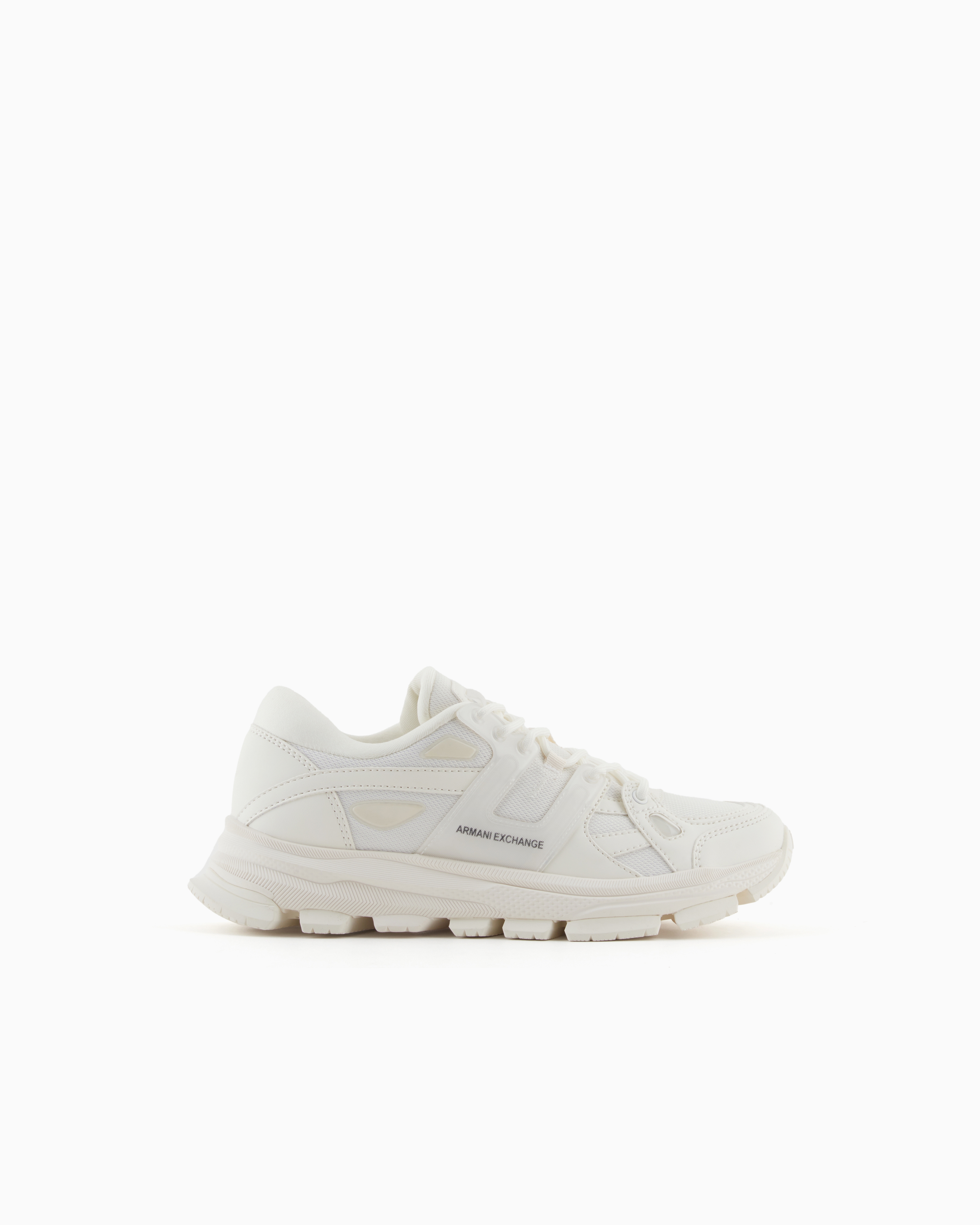 Armani Exchange White Sneakers With Contrasting Details Size 6
