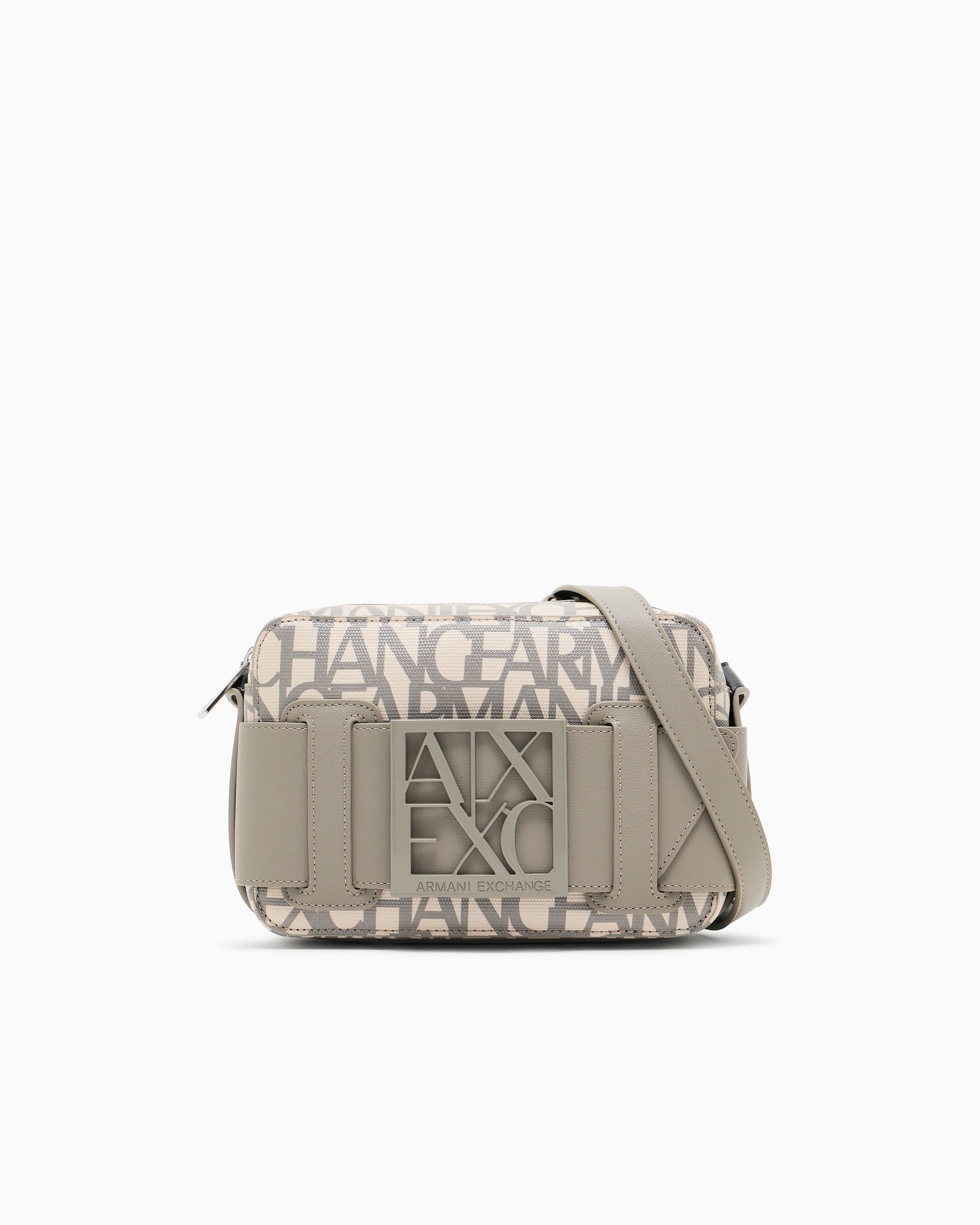 Armani Exchange - Camera case bag with contrasting detail, Woman, Beige, Size: TU