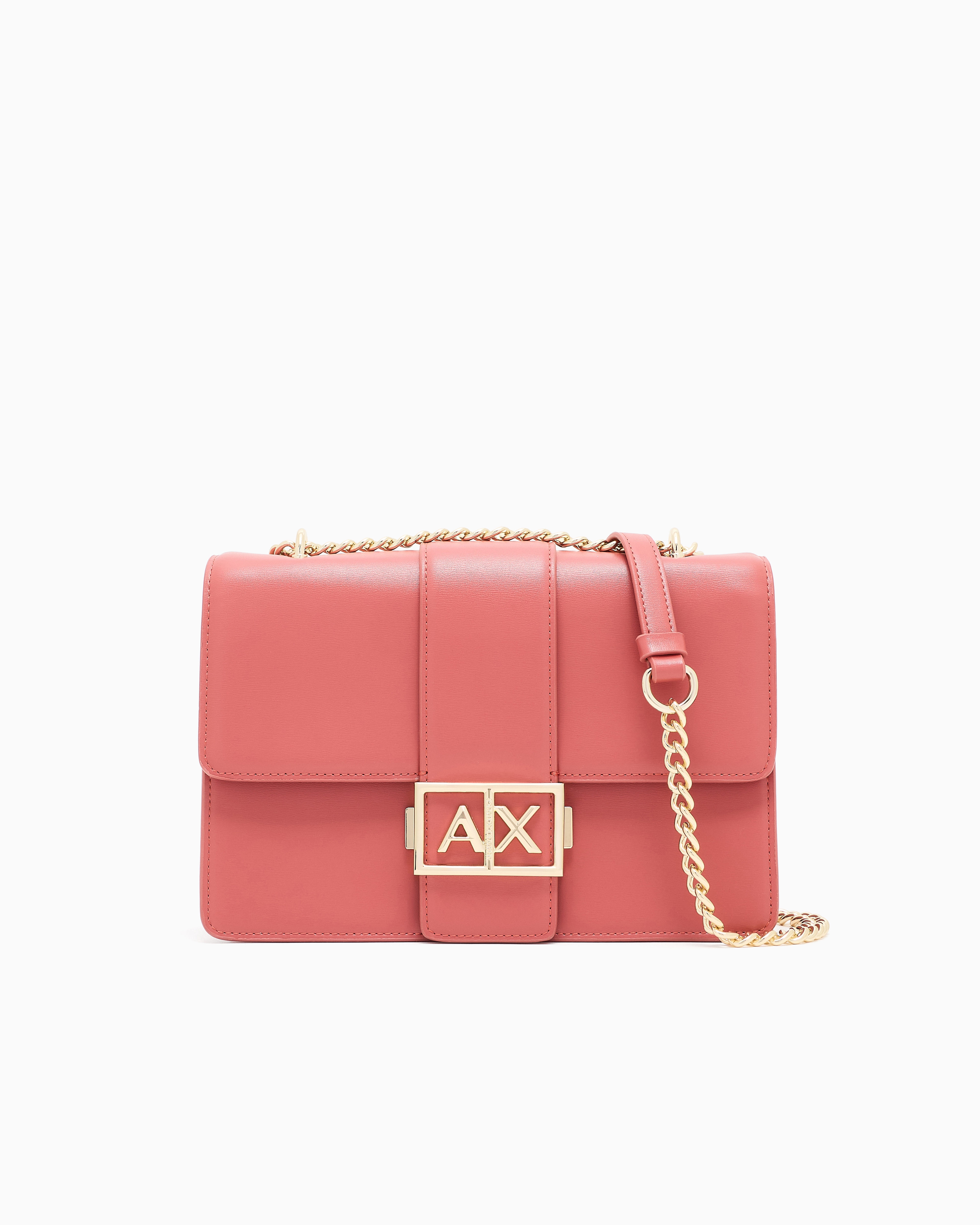 Armani Exchange - Shoulder bag with metal logo, Woman, Pink, Size: TU