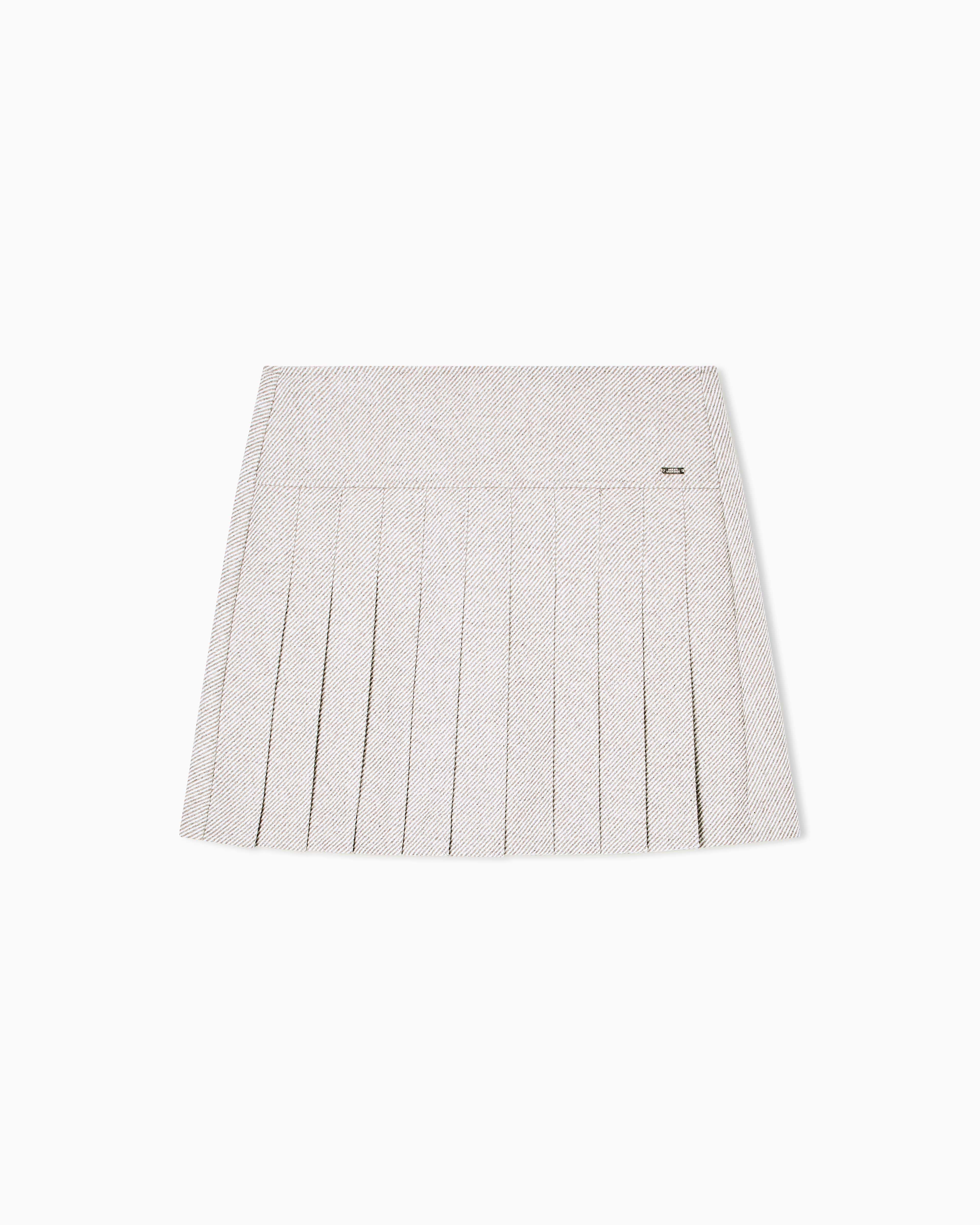 Pleated miniskirt in herringbone fabric | Armani Exchange