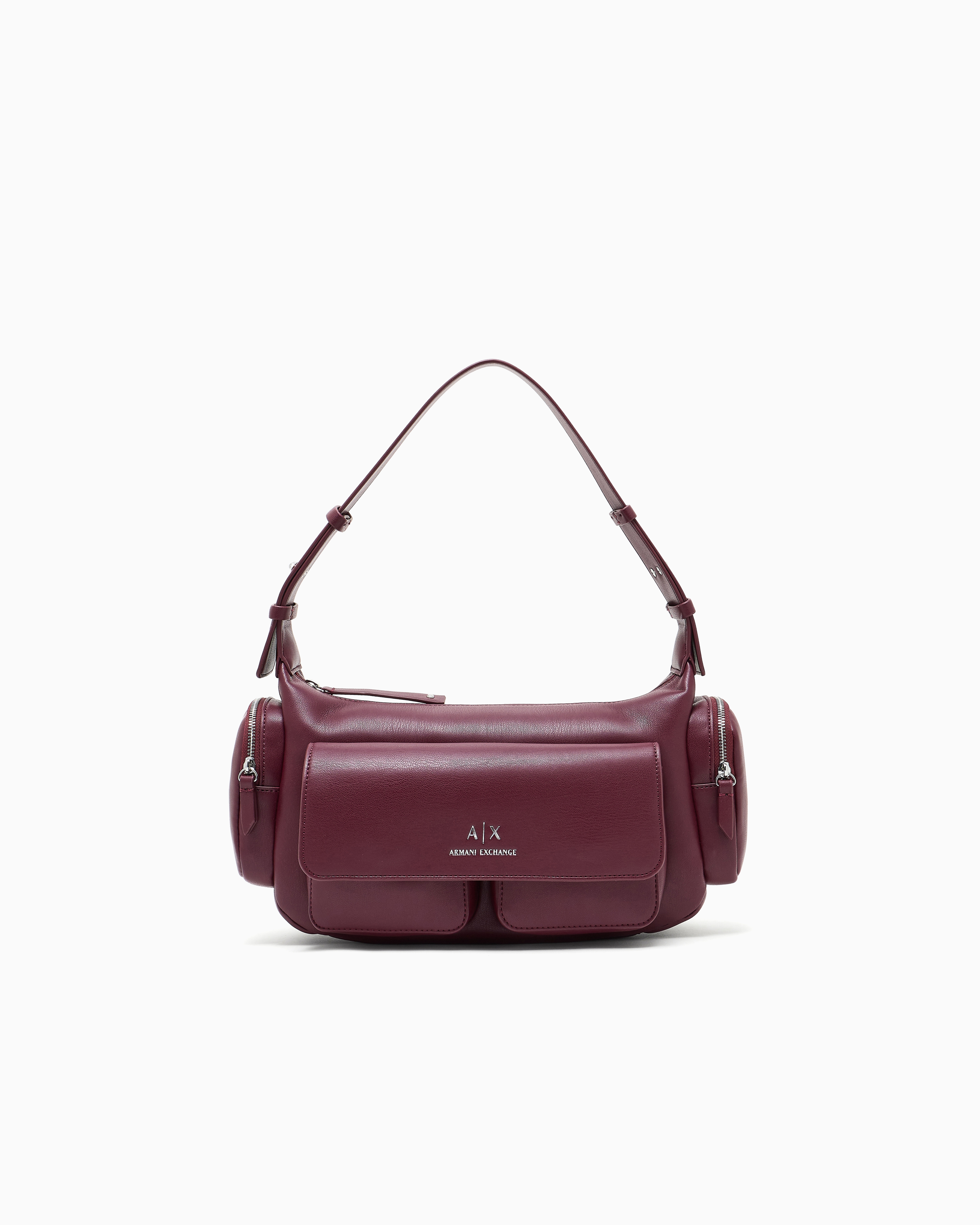 Armani Exchange Large Shoulder Bag With Side Pockets
