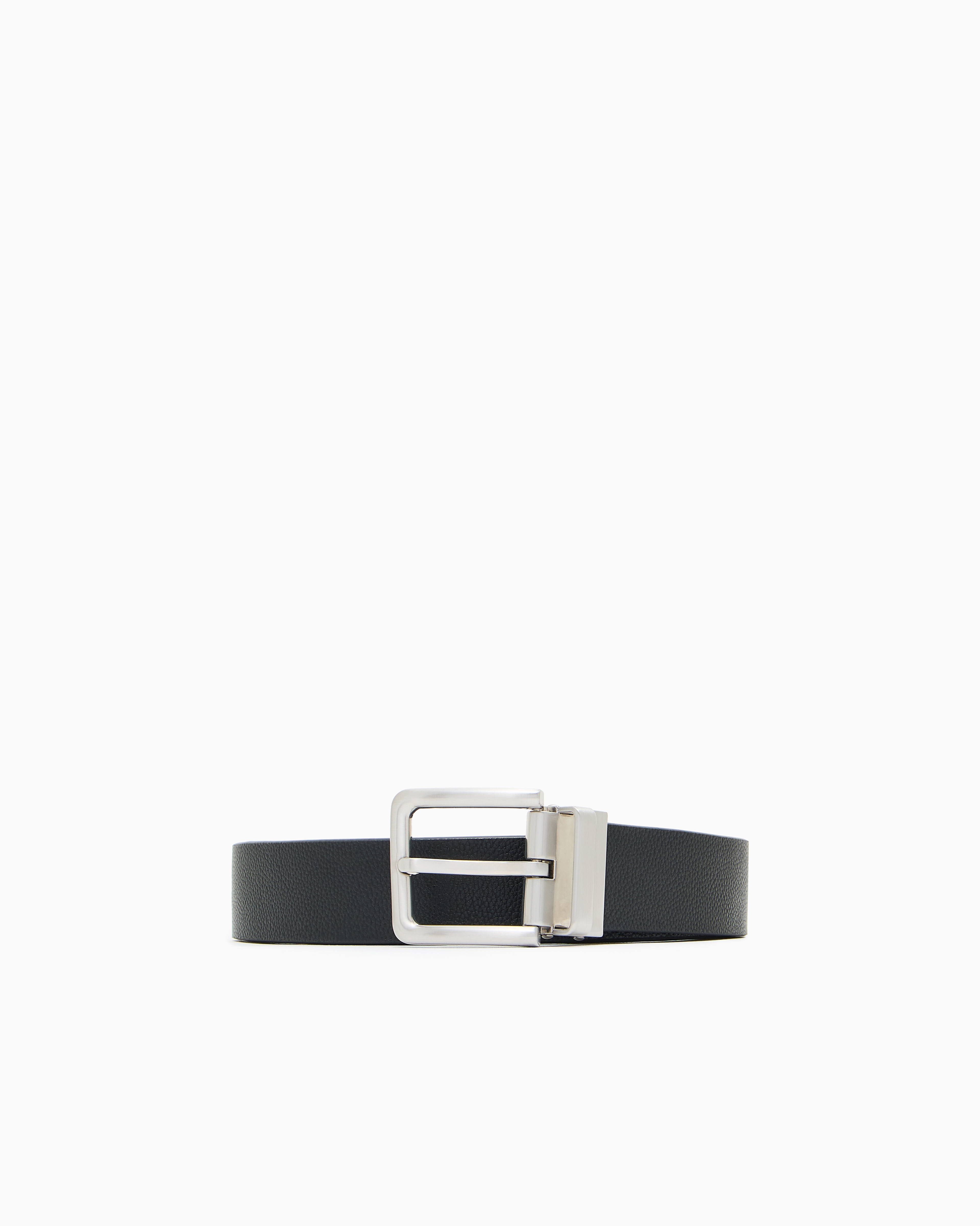 Armani Exchange - Leather belt with logo, Man, Black, Size: TU