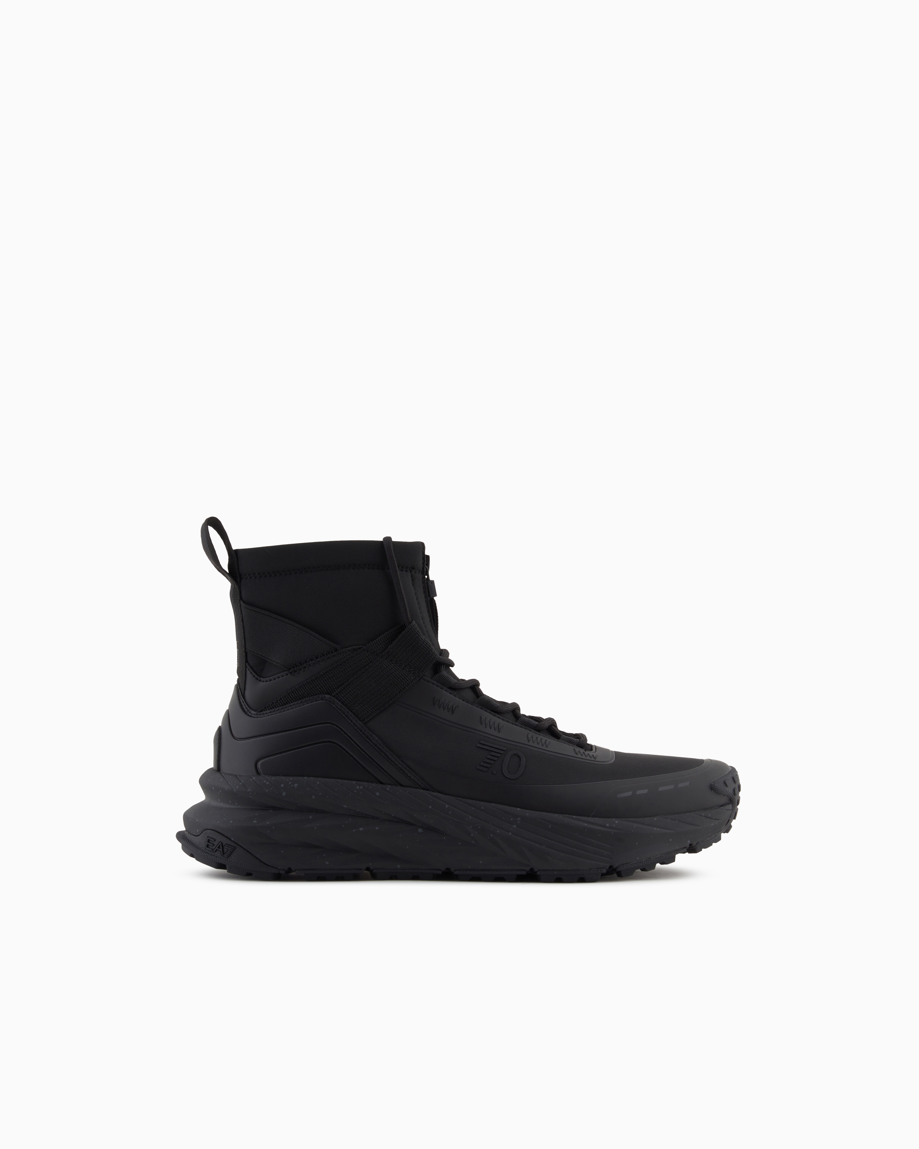 Ea7 Crusher Sonic Tortoise 7.0 High-top Sneakers In Black