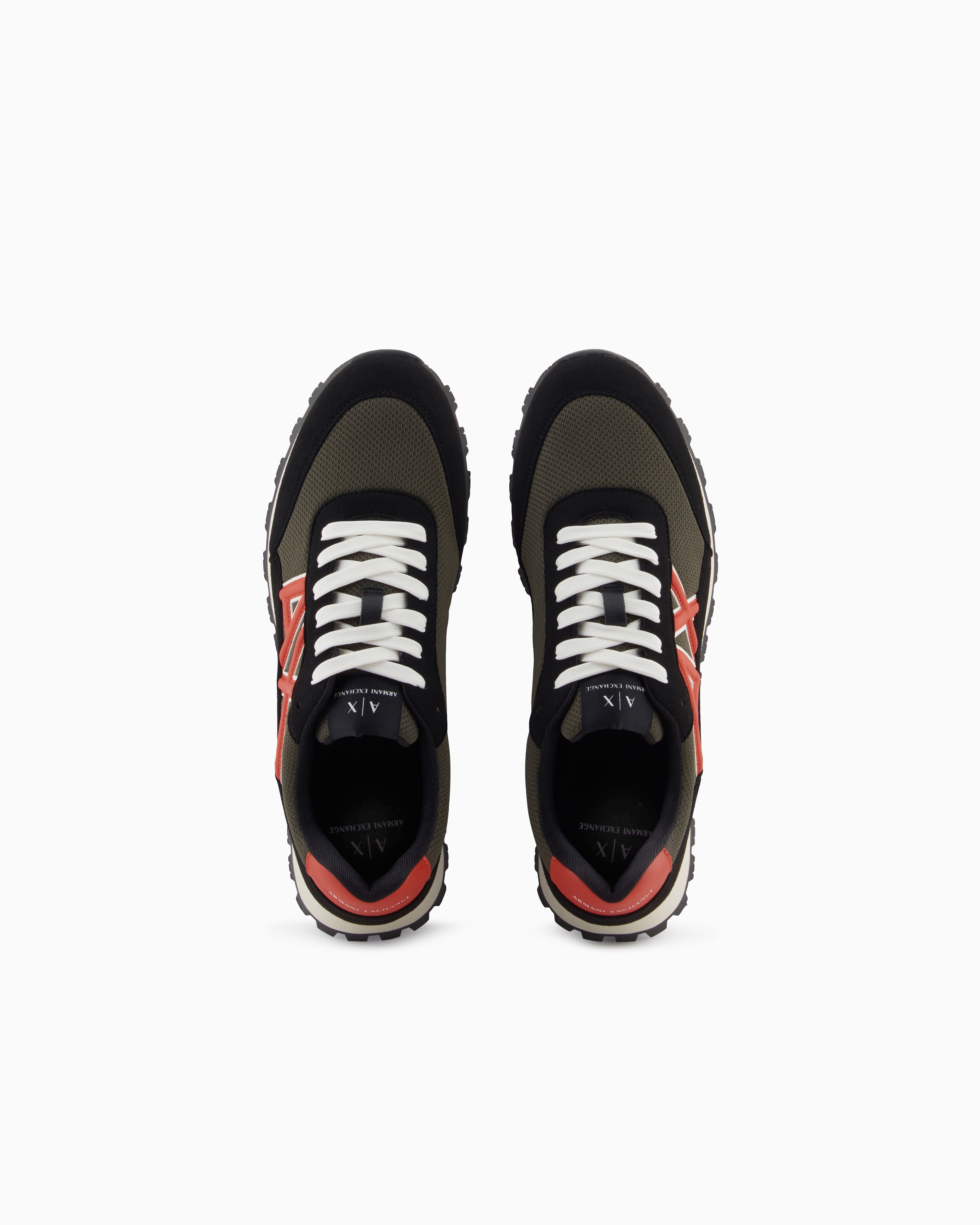 Armani Exchange - Sneakers with contrasting logo, Man, Black, Size:
