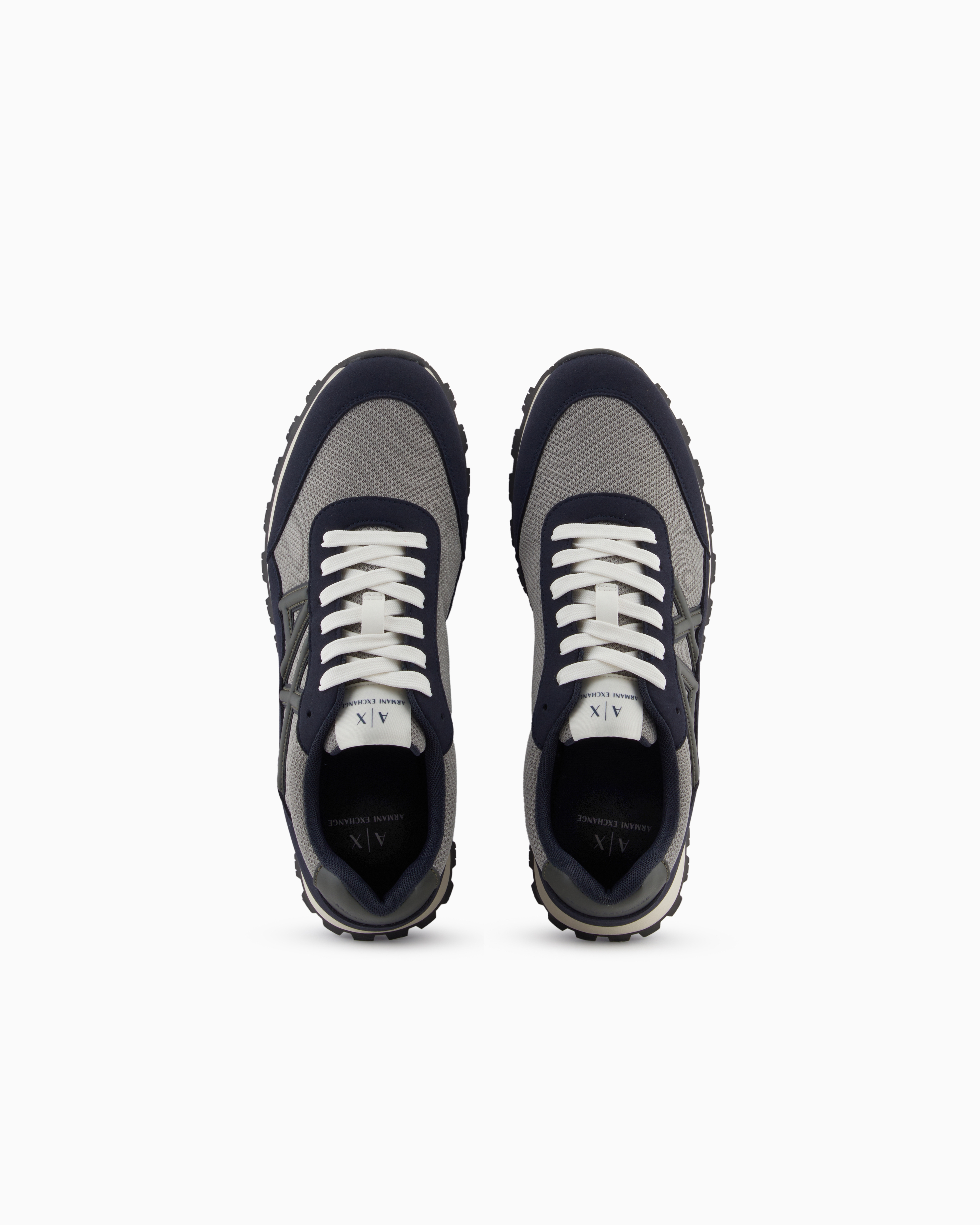Armani Exchange - Sneakers with contrasting logo, Man, Grey, Size: