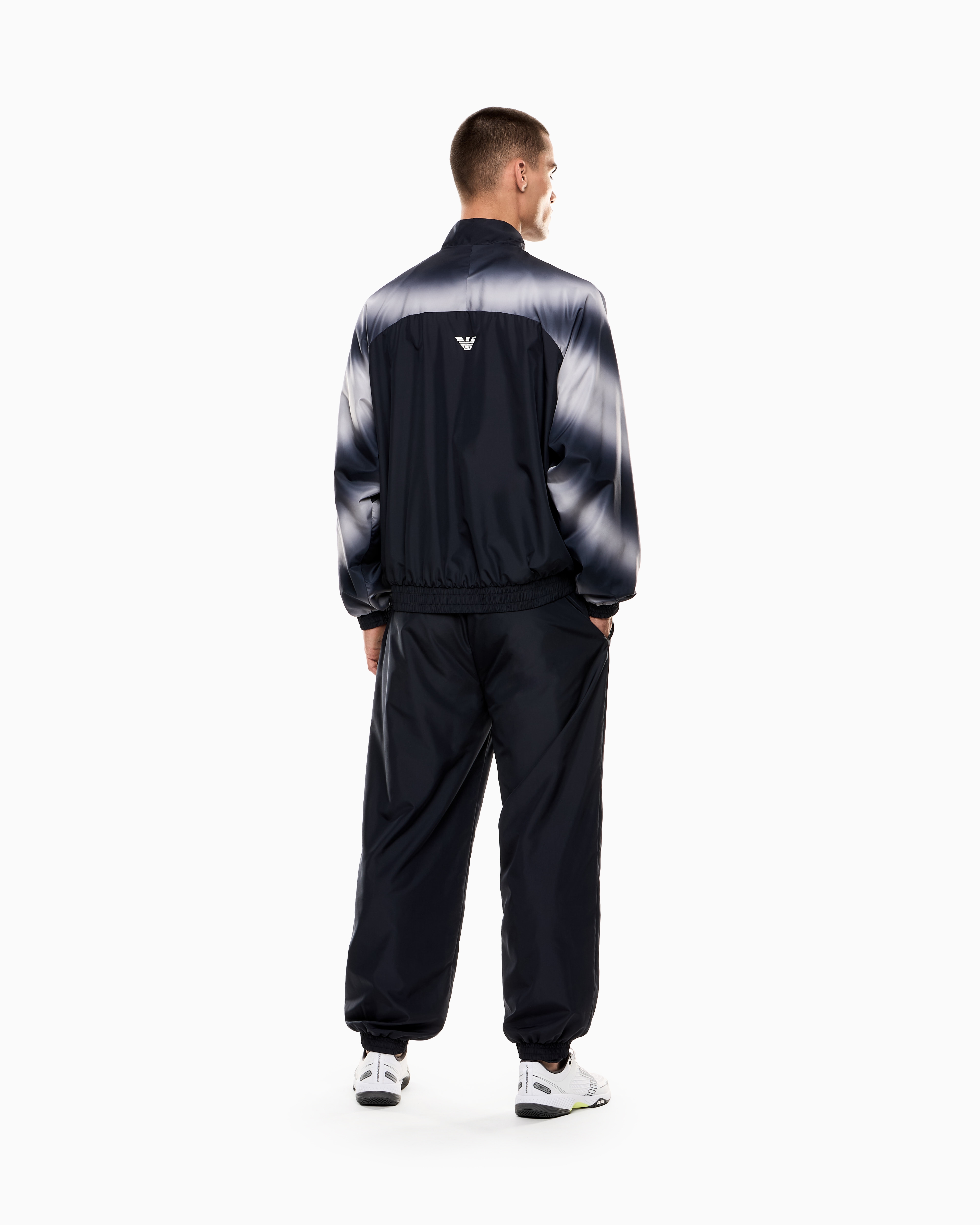 Ea7 Tennis Pro Tracksuit In Ventus7 Technical Fabric With Print In Blue