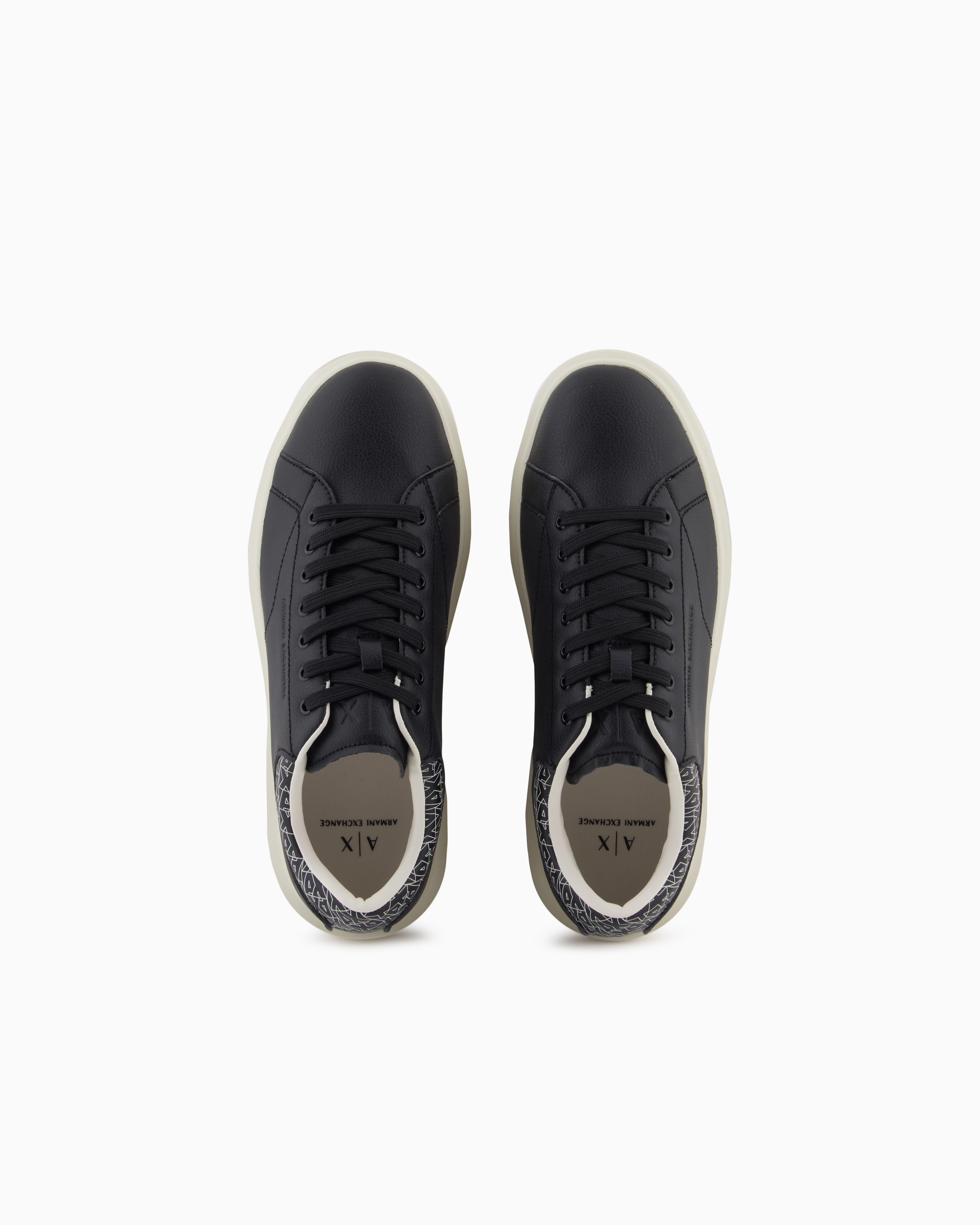 Armani Exchange - Sneakers with detail on the back, Man, White, Size: 8