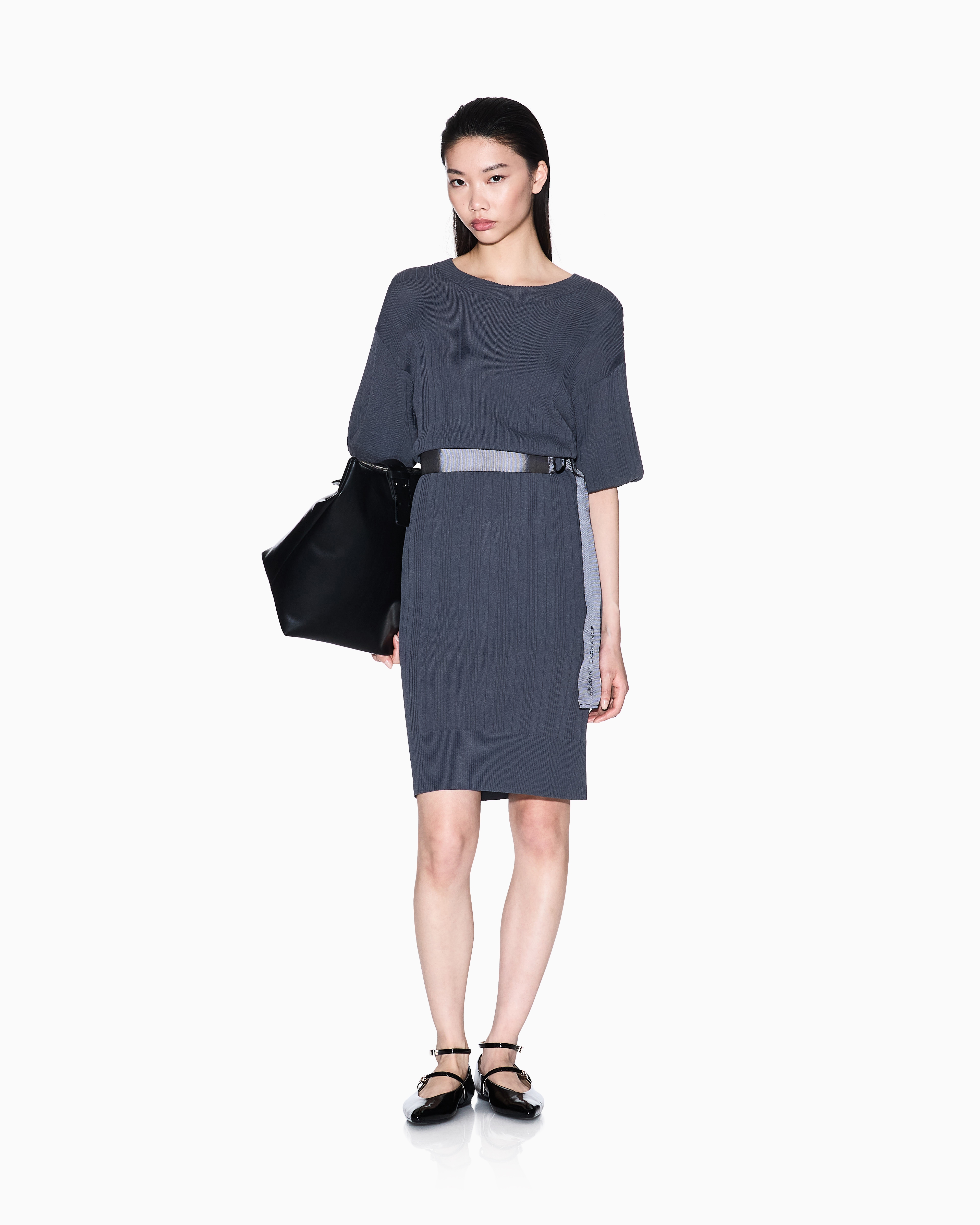 Armani Exchange Short Dresses In Gray