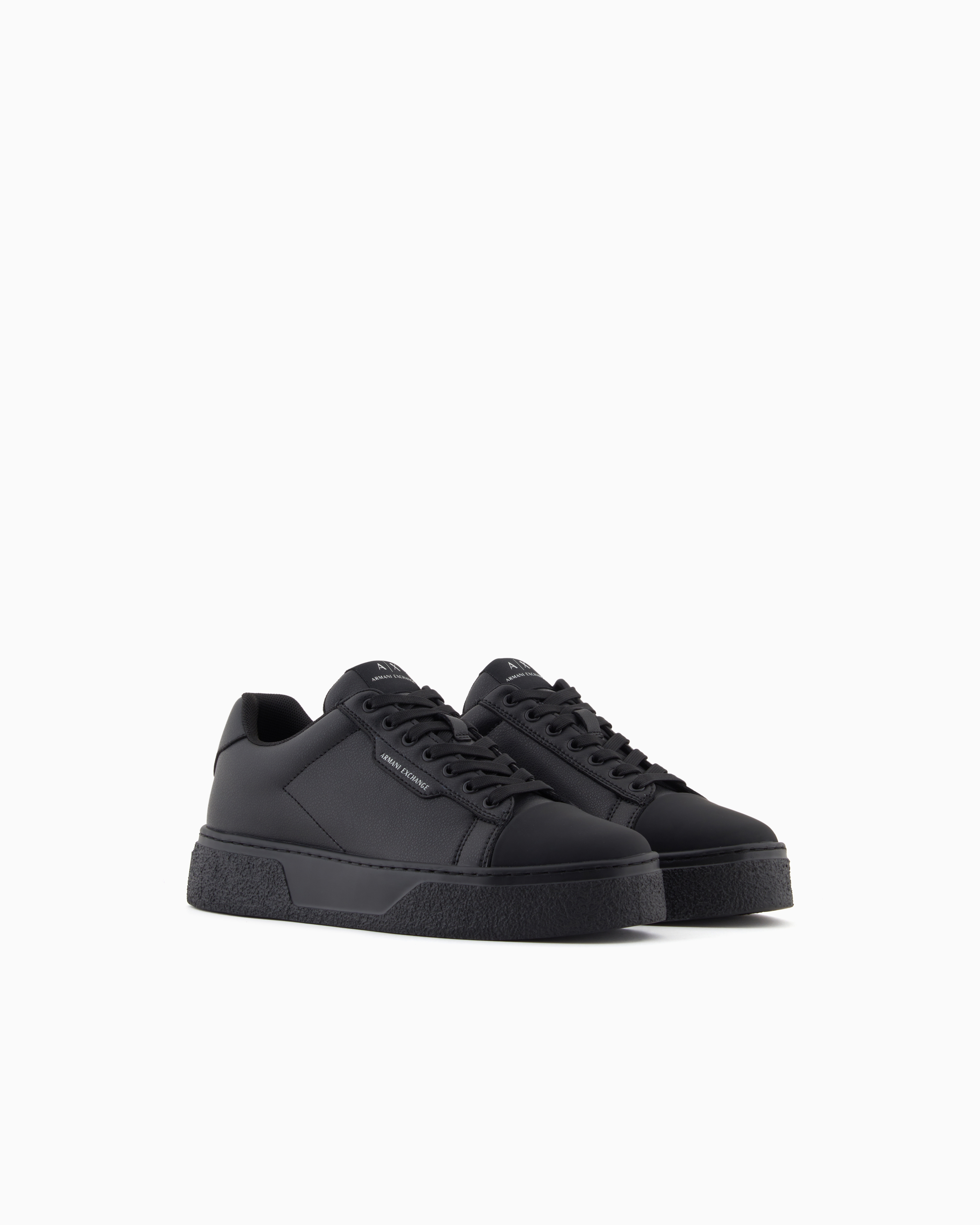 Armani Exchange - Sneakers with high sole, Man, Black, Size: