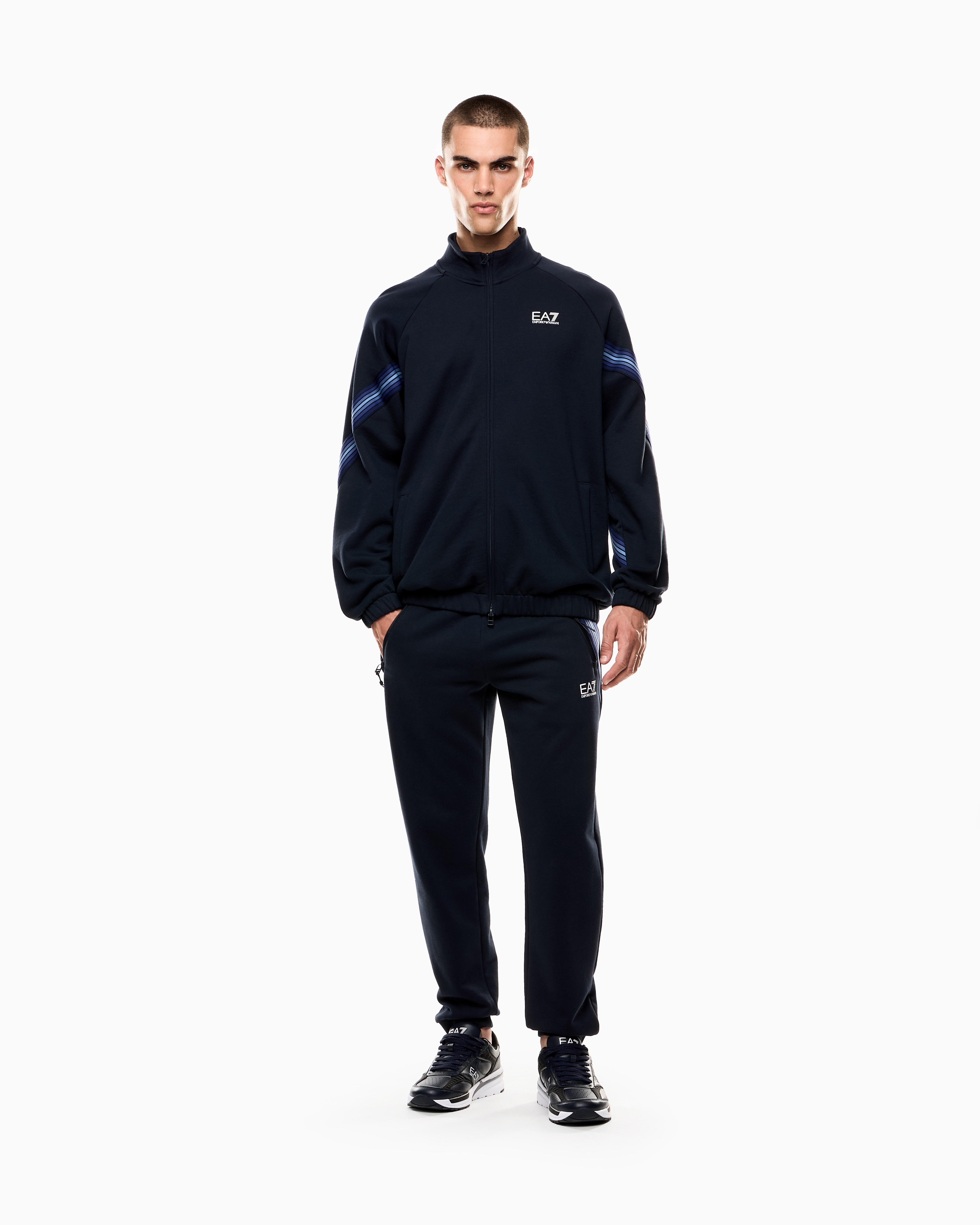 ASV 7 Lines cotton-blend zip-up sweatshirt | EA7
