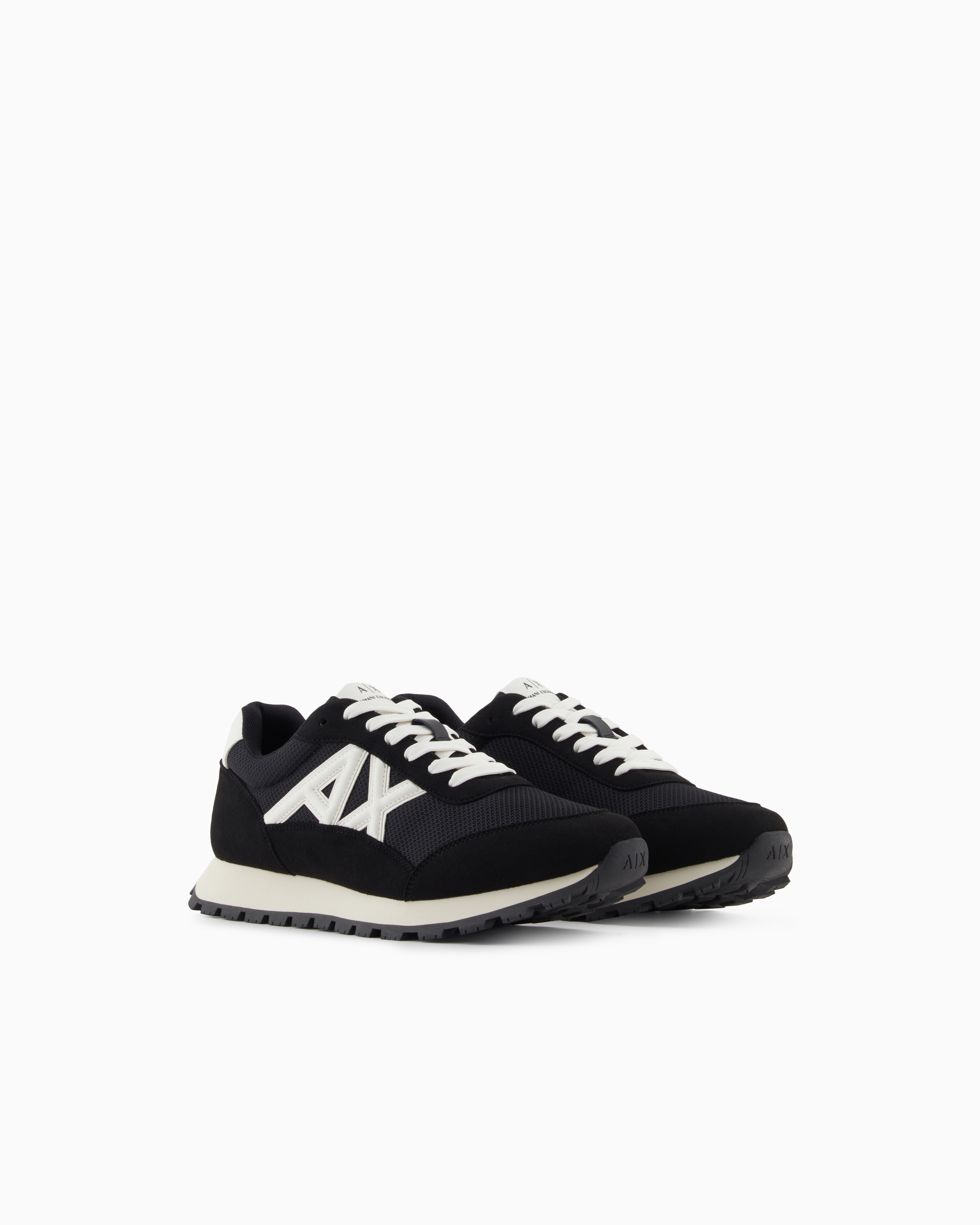 Armani Exchange Logo-detail Mesh Panel Sneakers