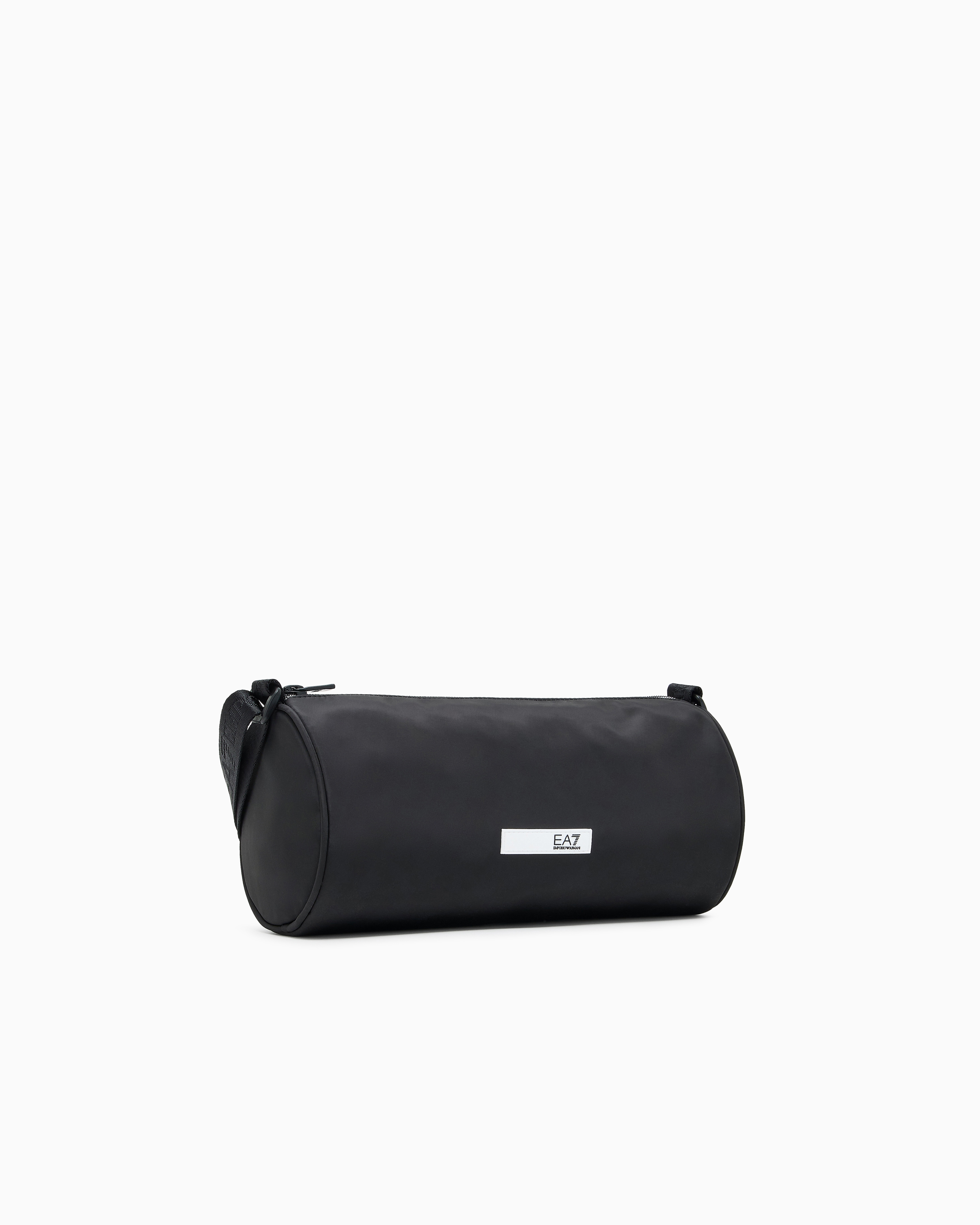 Ea7 Shoulder Bag In Technical Fabric In Black